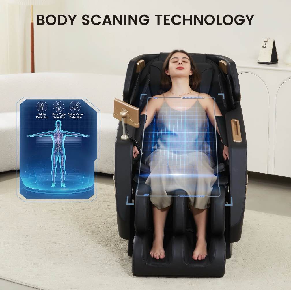 Condition photo showing Good Condition for Real Relax 3D Massage Chair, Full Body Zero Gravity Recliner with SL Track, Yoga Stretching, Foot Rollers, Bluetooth, Heating, Black