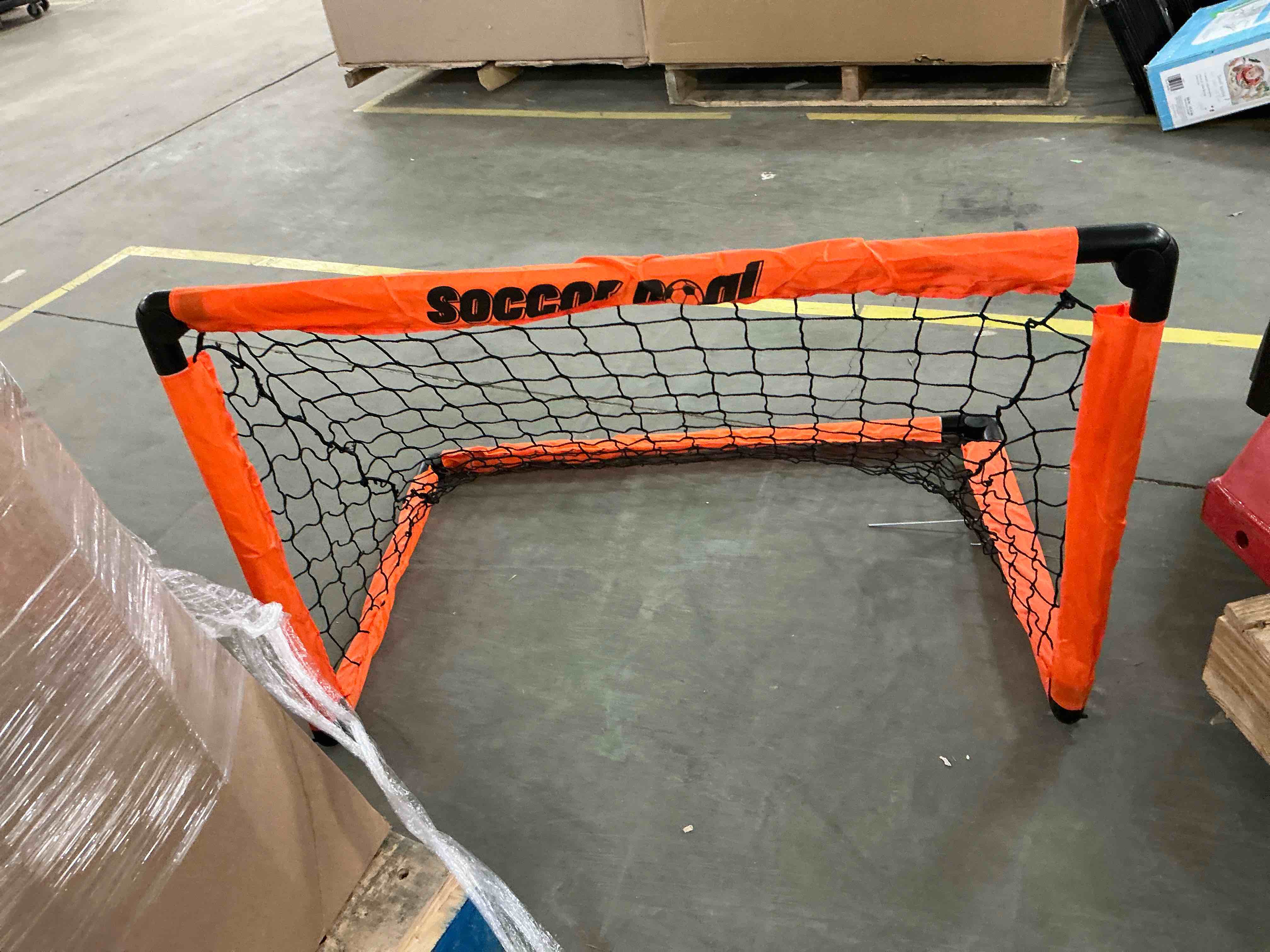 Condition photo showing Good Condition for Soccer Goals for Kids, Soccer Nets for Kids Ages 4 8, Portable Soccer Goal Training Equipment, Perfect Indoor Outdoor Sport Game
