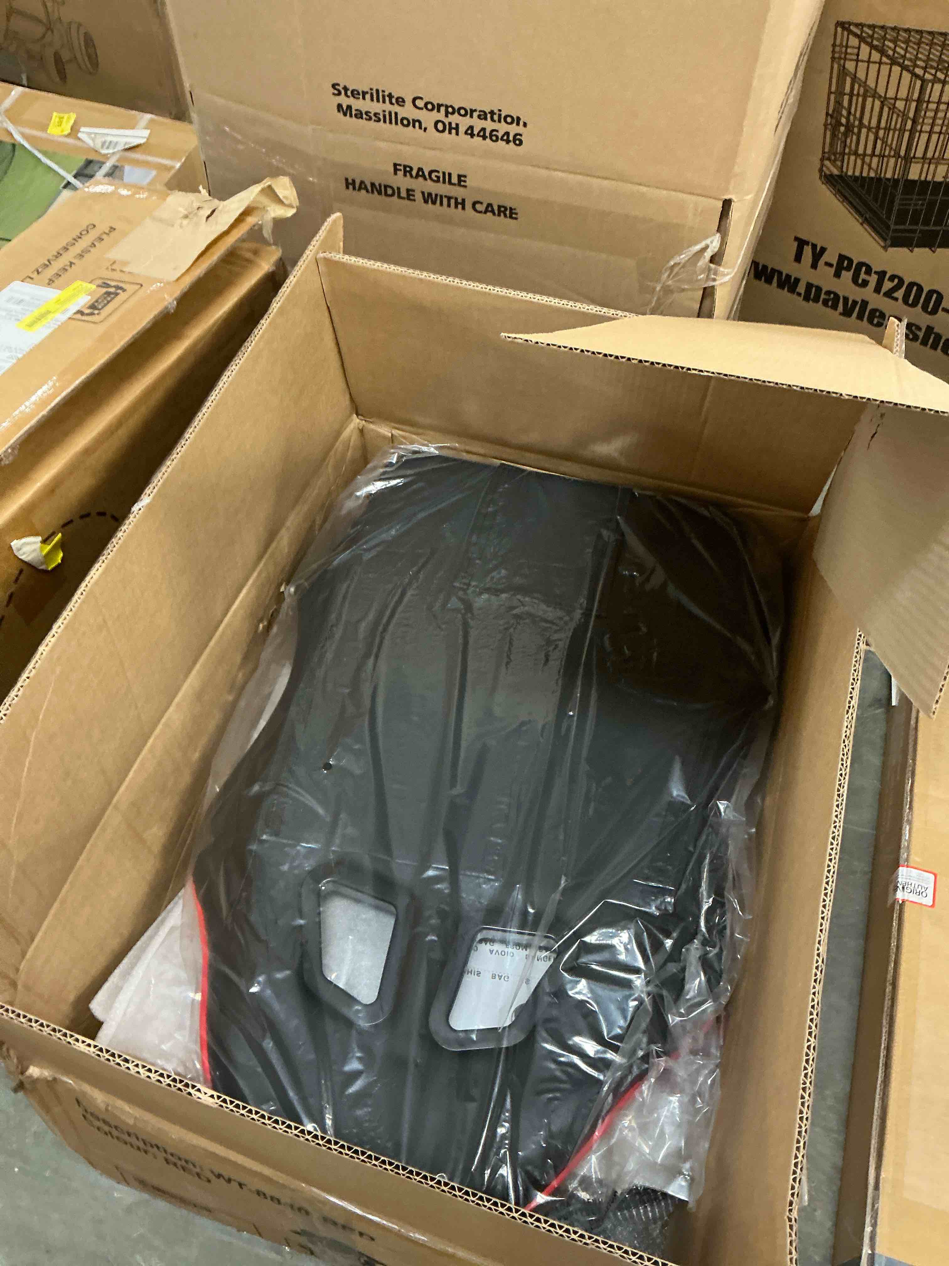 Condition photo showing New/Like New for JONPONY Big and Tall Gaming Chair, Ergonomic Design, Gamer Chair PU Leather with Footrest and Lumbar Support, High Back Office Chair Support 8 Hours Long Sitting, Computer Chair,Black RED