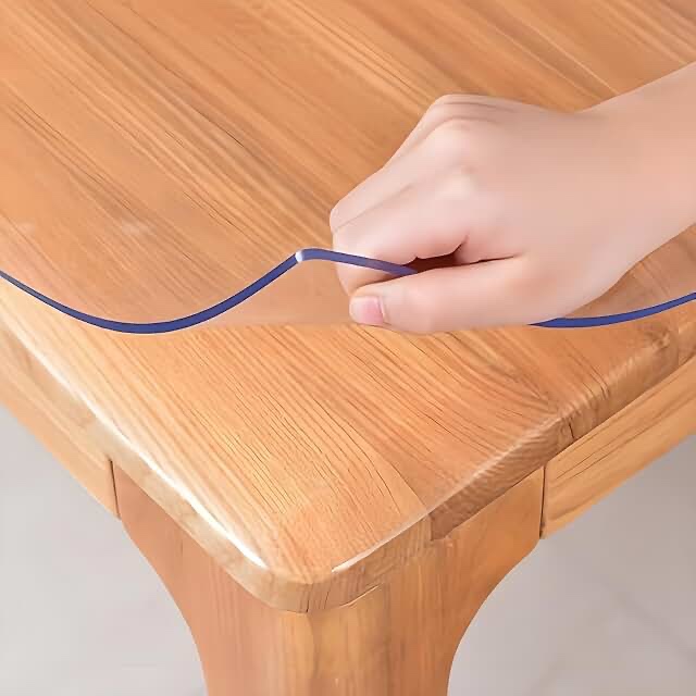 Condition photo showing New/Like New for IAJXWI 79 x 40 inch Clear Table Protector  Waterproof 2mm Thick PVC Tablecloth  Plastic Table Cover Protector for Desktop  Coffee & Dining Table