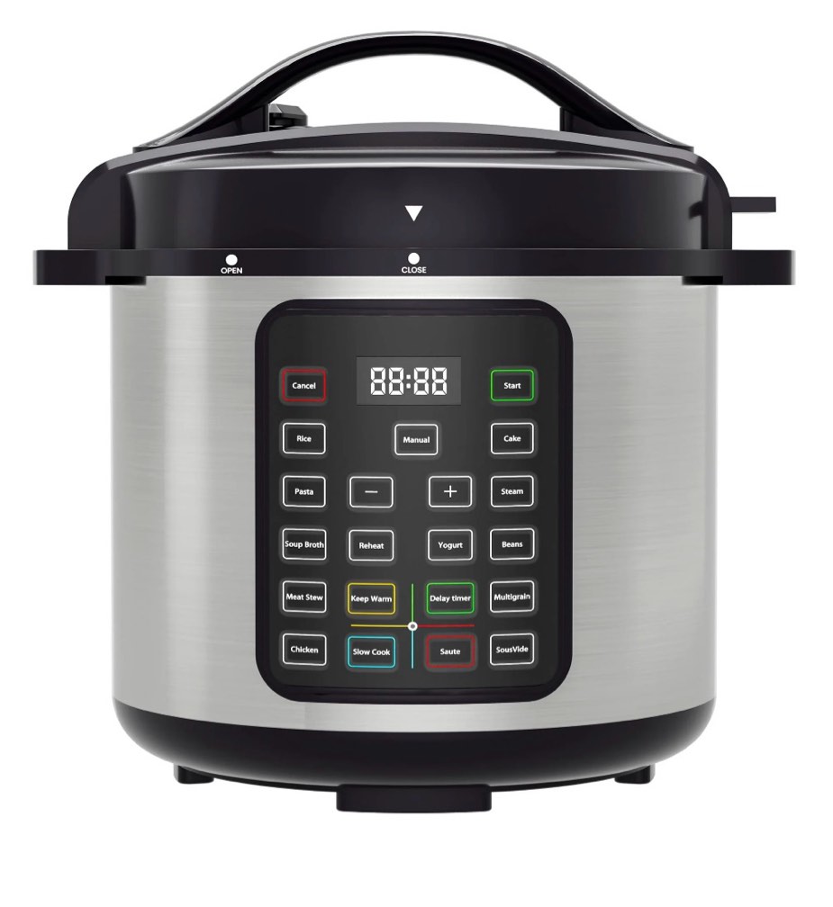 EDX Instant Cooker 8 Quart 7-in-1 Electric Pressure Cooker Multi-Function Features & Stainless Steel Pot