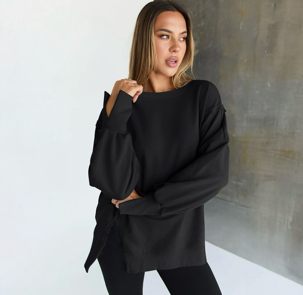 Condition photo showing New/Like New for SUNBS Womens Oversized Sweatshirts Crewneck Hoodies Casual Long Sleeve Pullover Fall Winter Clothes, Size XL 