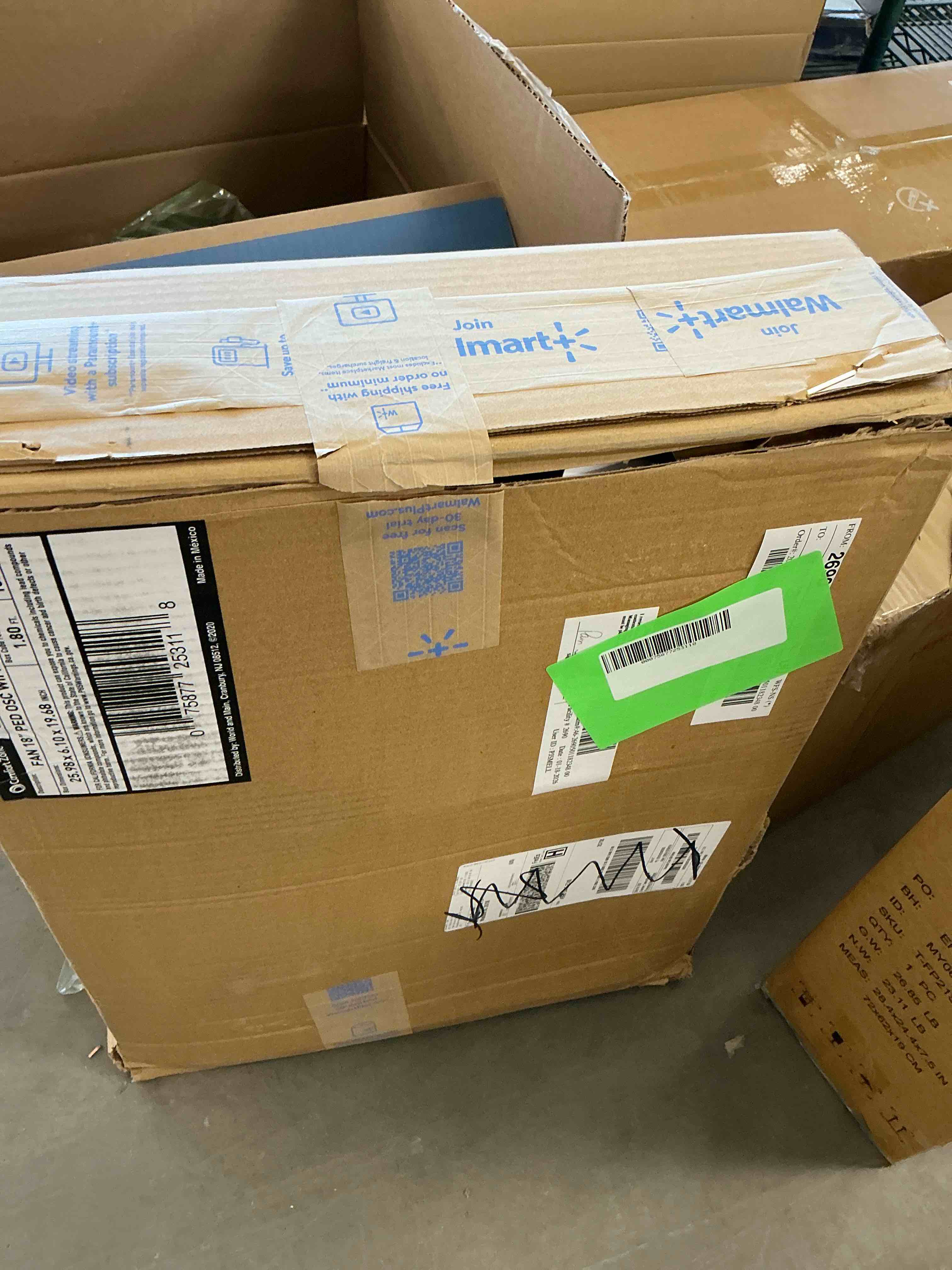 Condition photo showing Good Condition for Comfort Zone Smart 18  WiFi Oscillating Stand Fan  3 Speed  Wall-Mountable  Voice Control  Full-Function Timer  Adjustable Stand up to 53 inches  Tri-Curve Technology to Reduce Noise  CZST180SBK