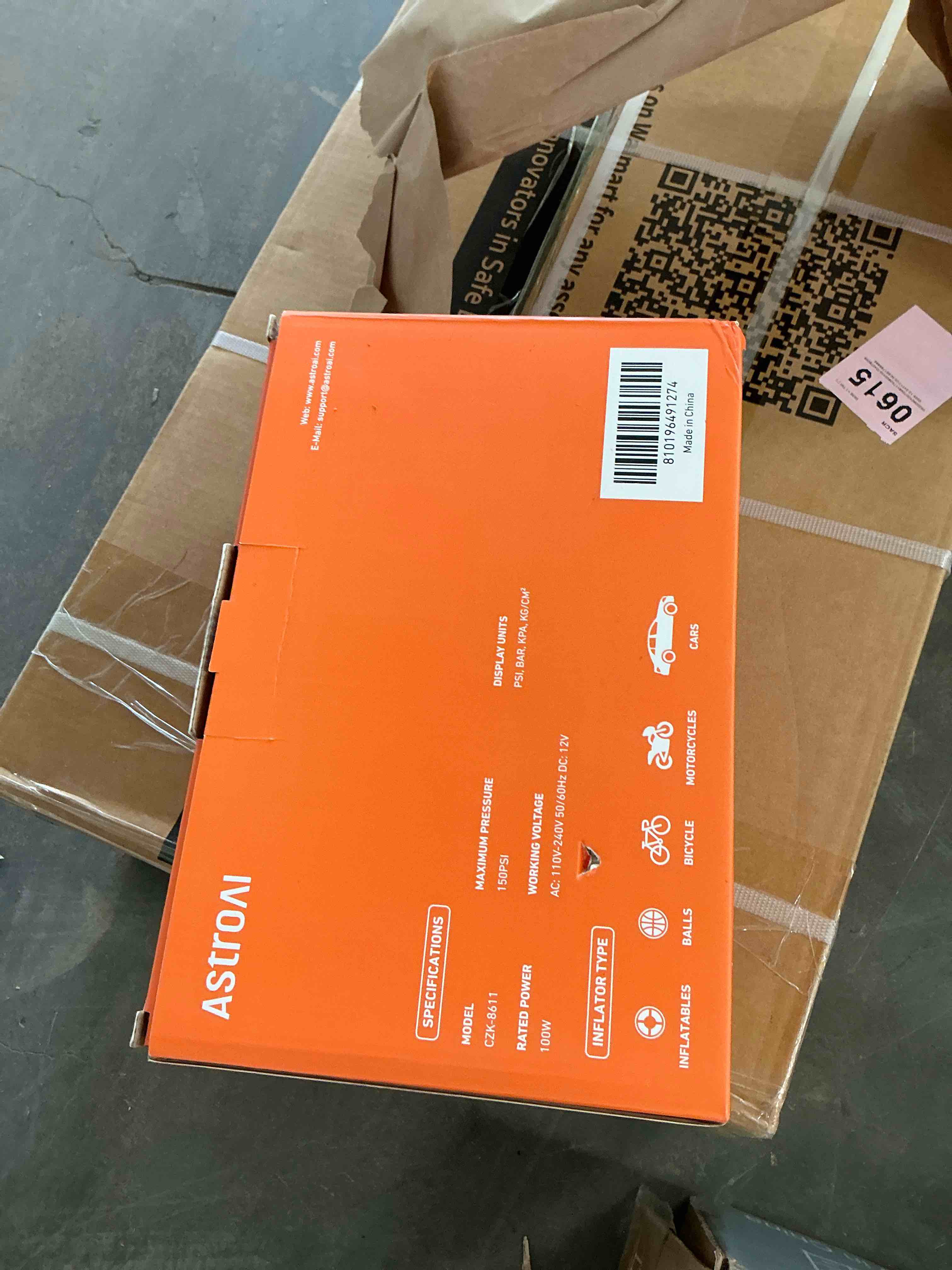 Condition photo showing New/Like New for AstroAI Tire Inflator Air Compressor Portable Electric Pump for Tires  Air Pump with Dual Metal Motors Dual Power Sources 12V DC/110V AC