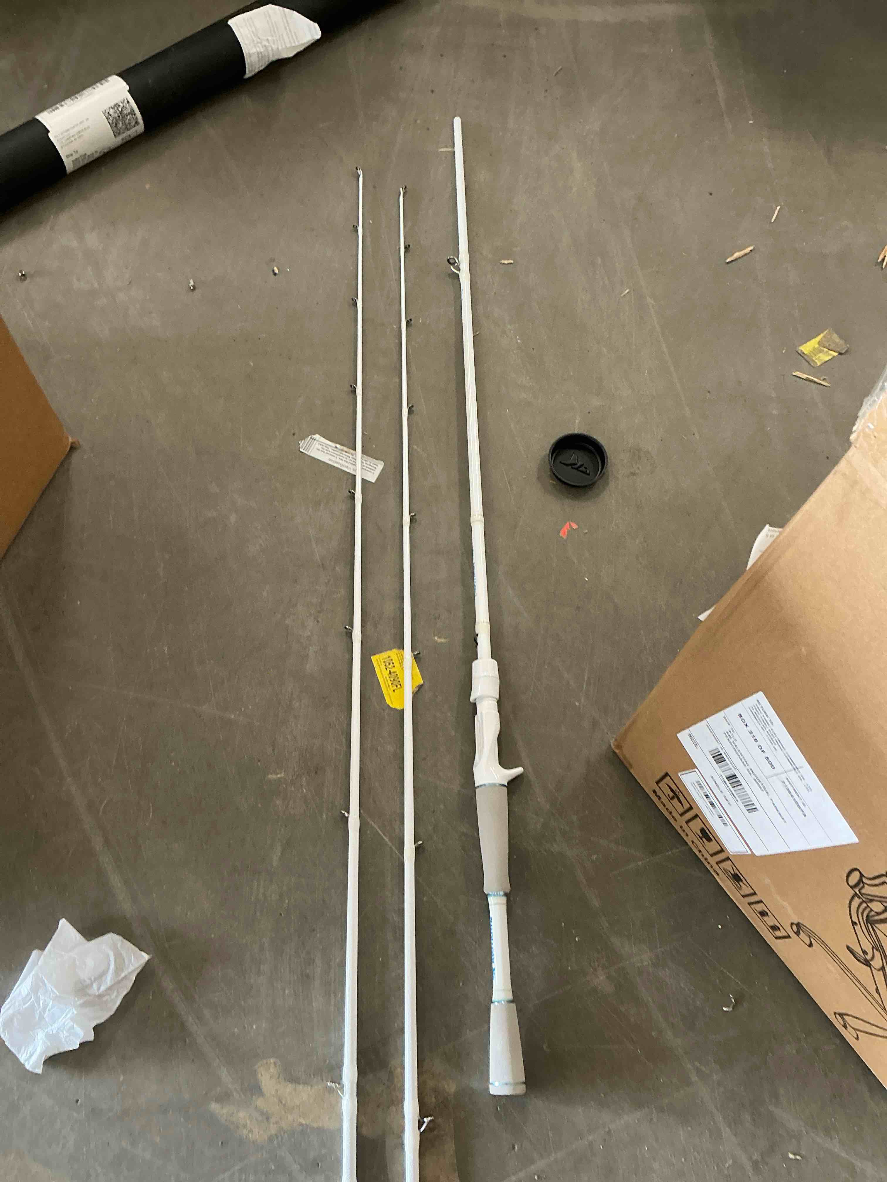 Condition photo showing Good Condition for KastKing Centron Lite Twin Tip Fishing Rods, IM6 Graphite Blanks, Twin Tip Fishing Rods, Stainless Steel Guides with Ceramic Rings, Split or Full Rear EVA Handle Design, Drop Shot Hook Keeper