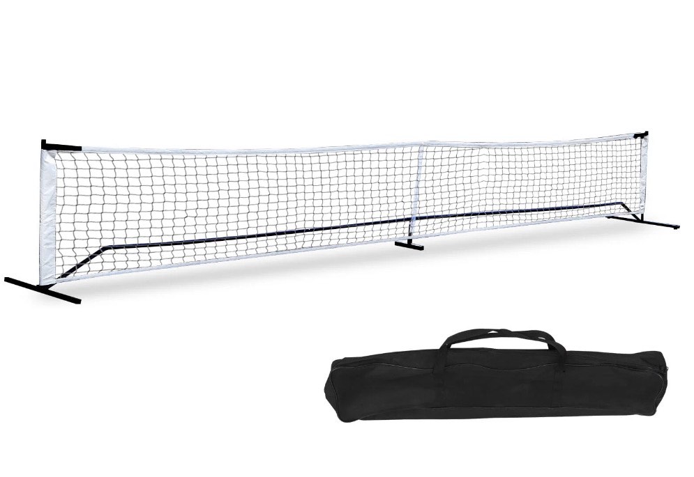 WFUN 22FT Portable Pickle Tennis Ball Net with Carrying Bag for Kids Adult Outdoor Driveway Backyard