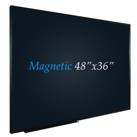 JILoffice Magnetic Chalkboard for Wall 48 X 36 Black Chalk Board Dry Erase with Black Aluminum Frame