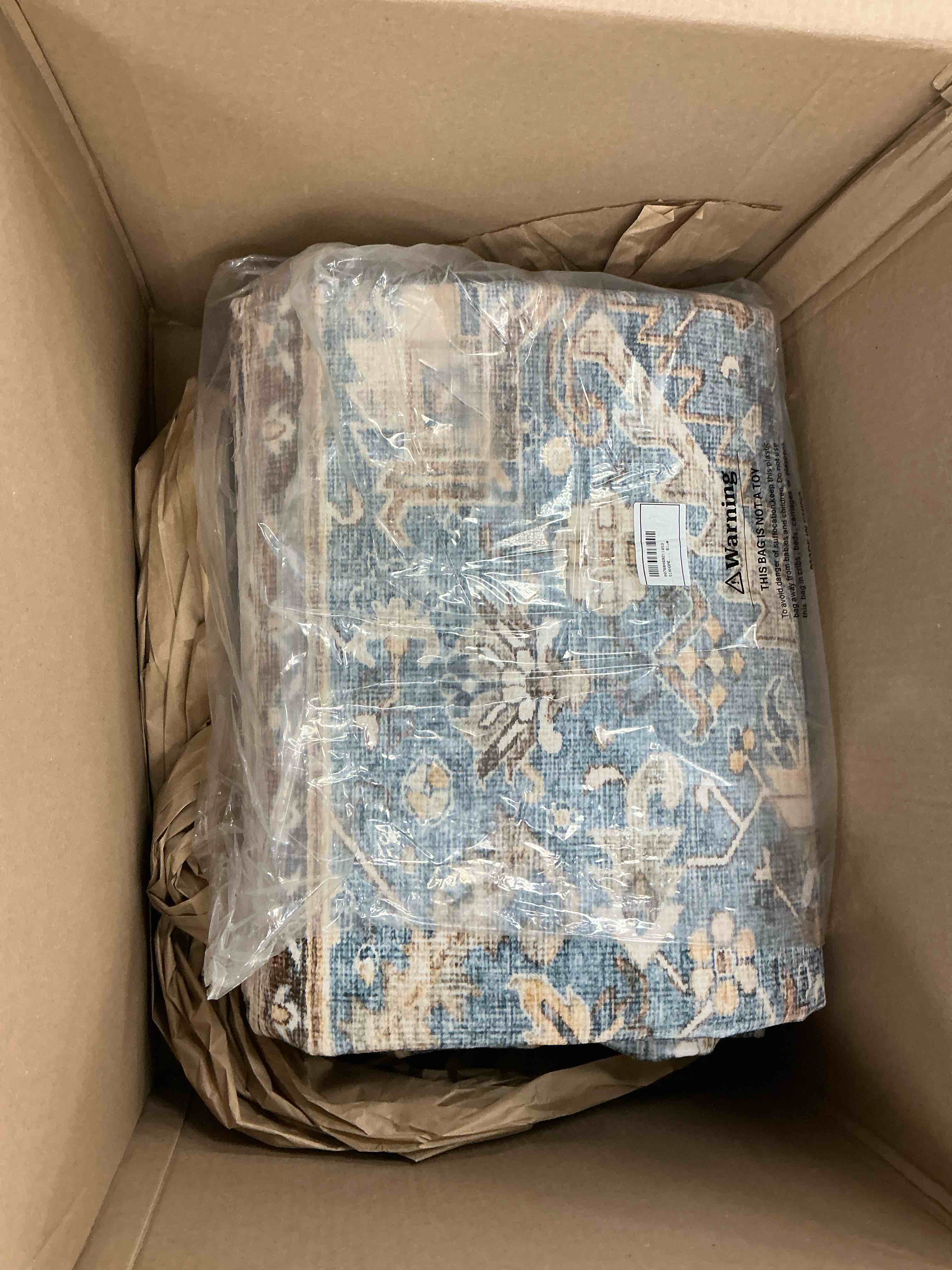 Condition photo showing New/Like New for SIXHOME 8 x10  Area Rugs for Living Room Washable Rugs Carpet Vintage Traditional Rugs for Bedroom Dinning Room Office Soft Non Slip Large Area Rug Retro Home Decor Blue