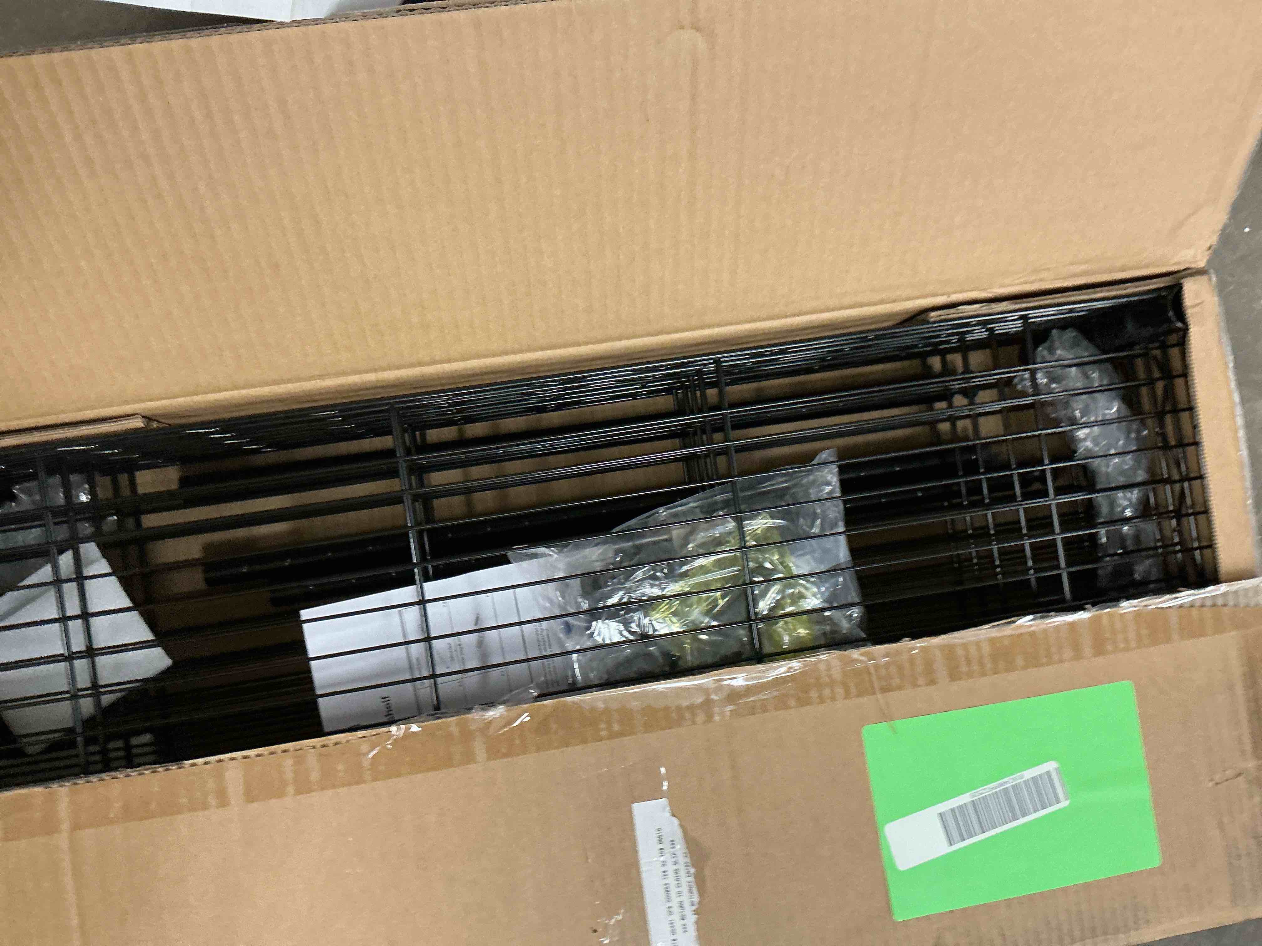 Condition photo showing New/Like New for Ktaxon 5-Tier Wire Shelving Unit, Steel Storage Rack for Garage Office Kitchen Black, 30" W x 14" D x 60" H