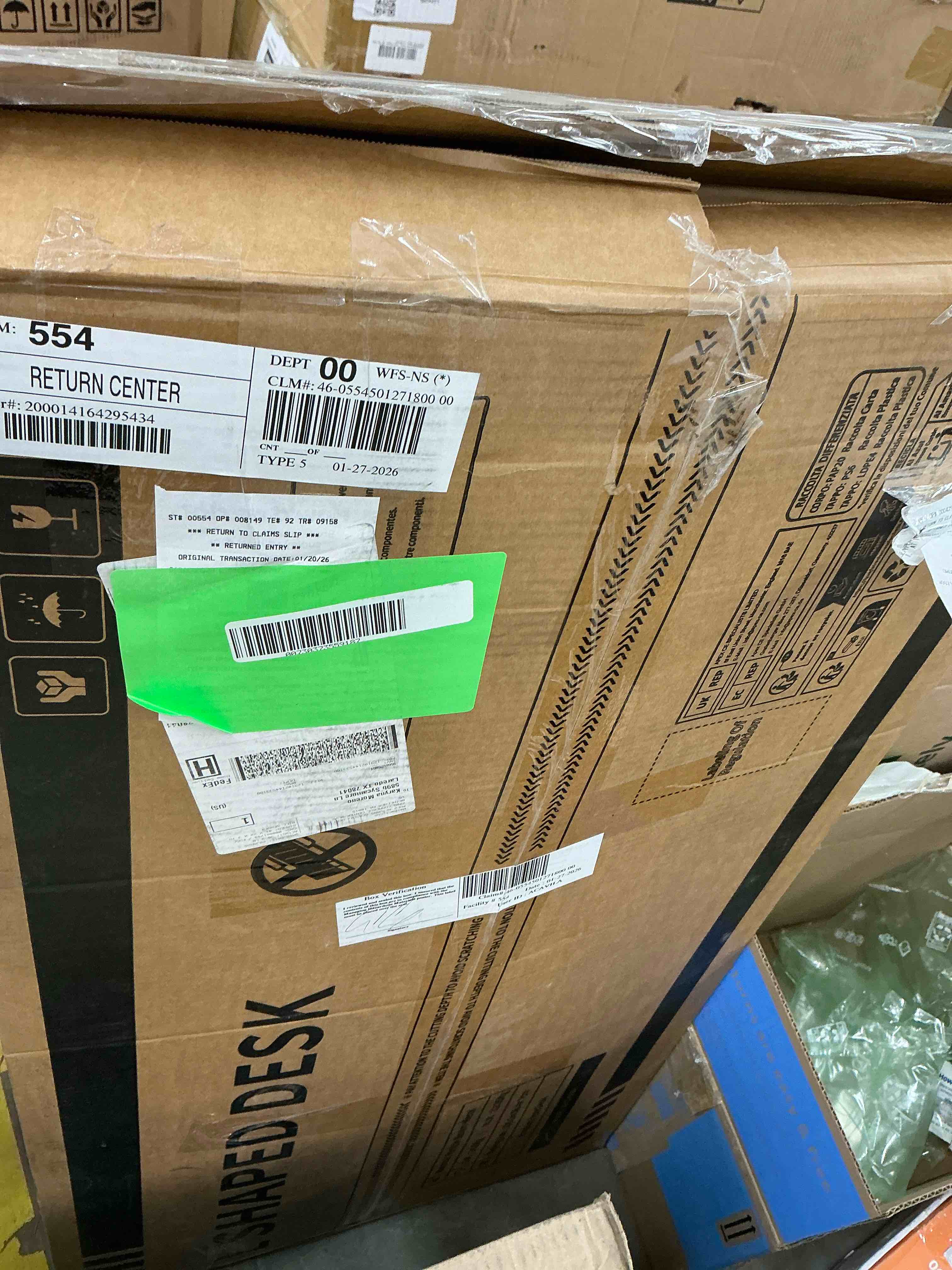 Condition photo showing Good Condition for Casacomoda L Shaped Computer Desk with Power Outlet Shelves, 48 Inch Big Reversible Corner Desk for Small Space Home Office, L-Shaped Desk PC Desks, White