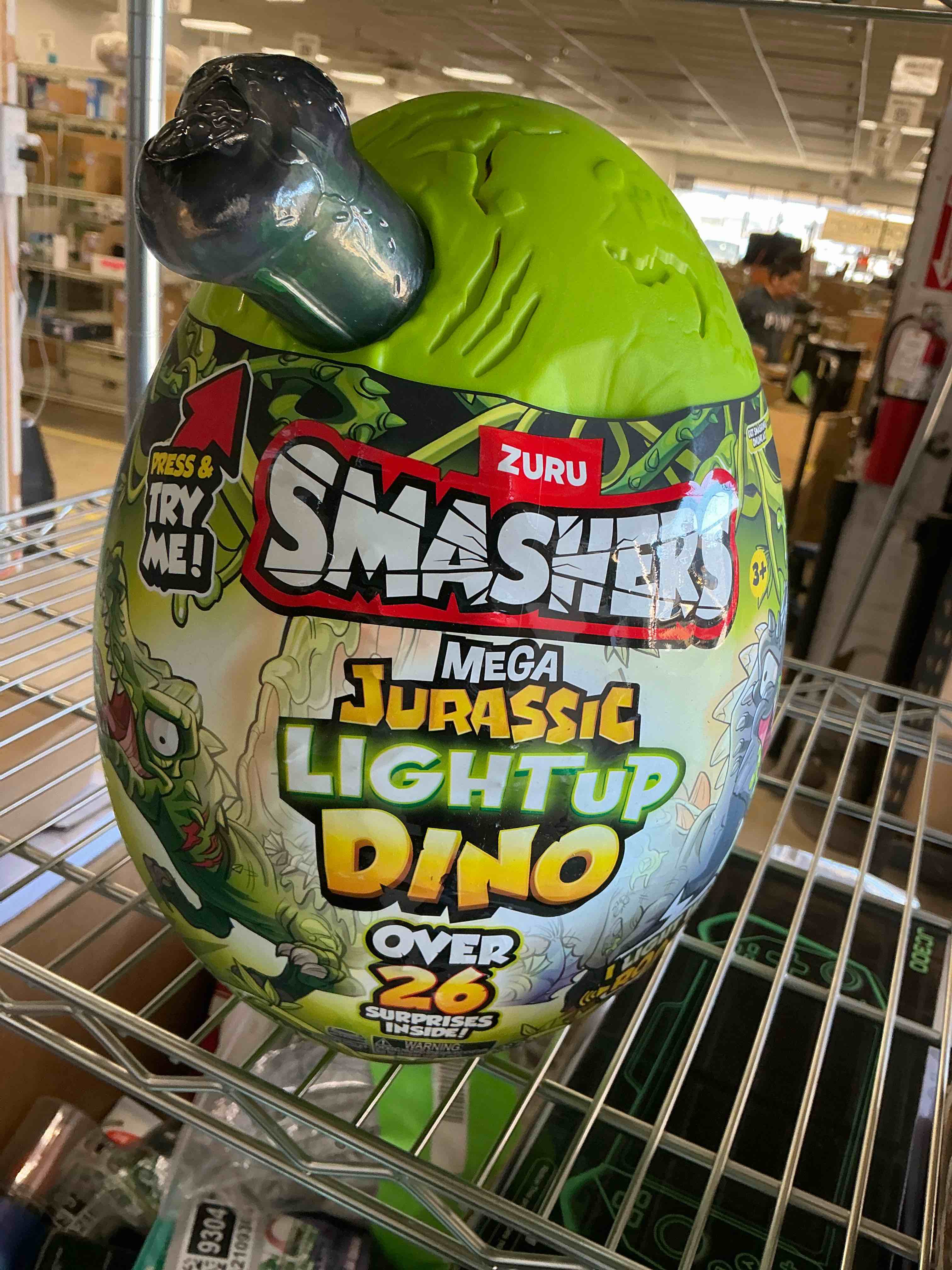 Condition photo showing Good Condition for Smashers Mega Jurassic Light Up Dino Egg (T-Rex) by ZURU Collectible Egg with Over 25 Surprises, Volcano Slime, Fossil Toy, Dinosaur Toys, T-Rex Toy for Boys and Kids