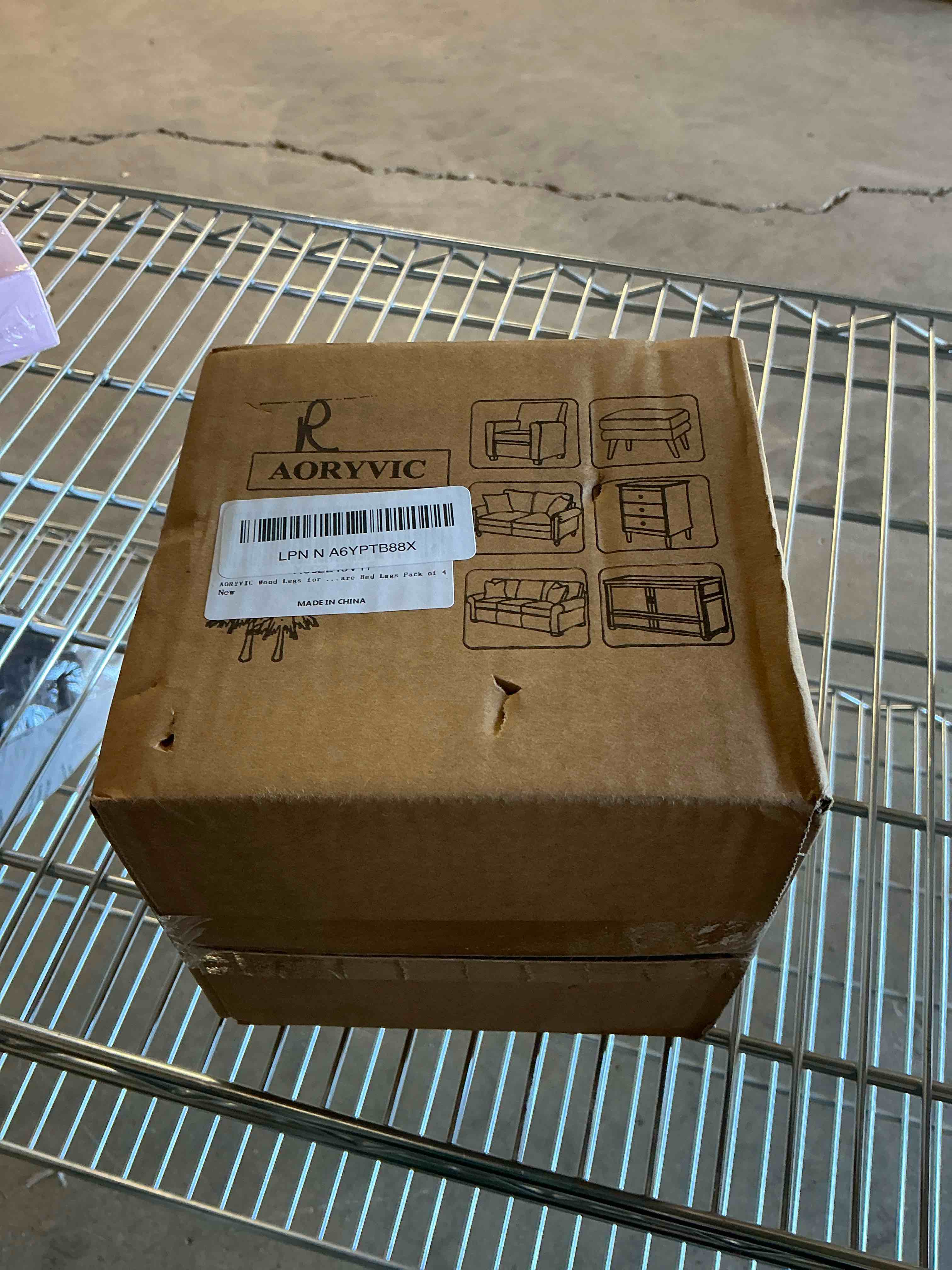 Condition photo showing Good Condition for AORYVIC Wood Legs for Furniture 4 inch Sofa Legs Square Bed Legs Pack of 4 4 inch (4pcs) Standard (With hanger bolt)