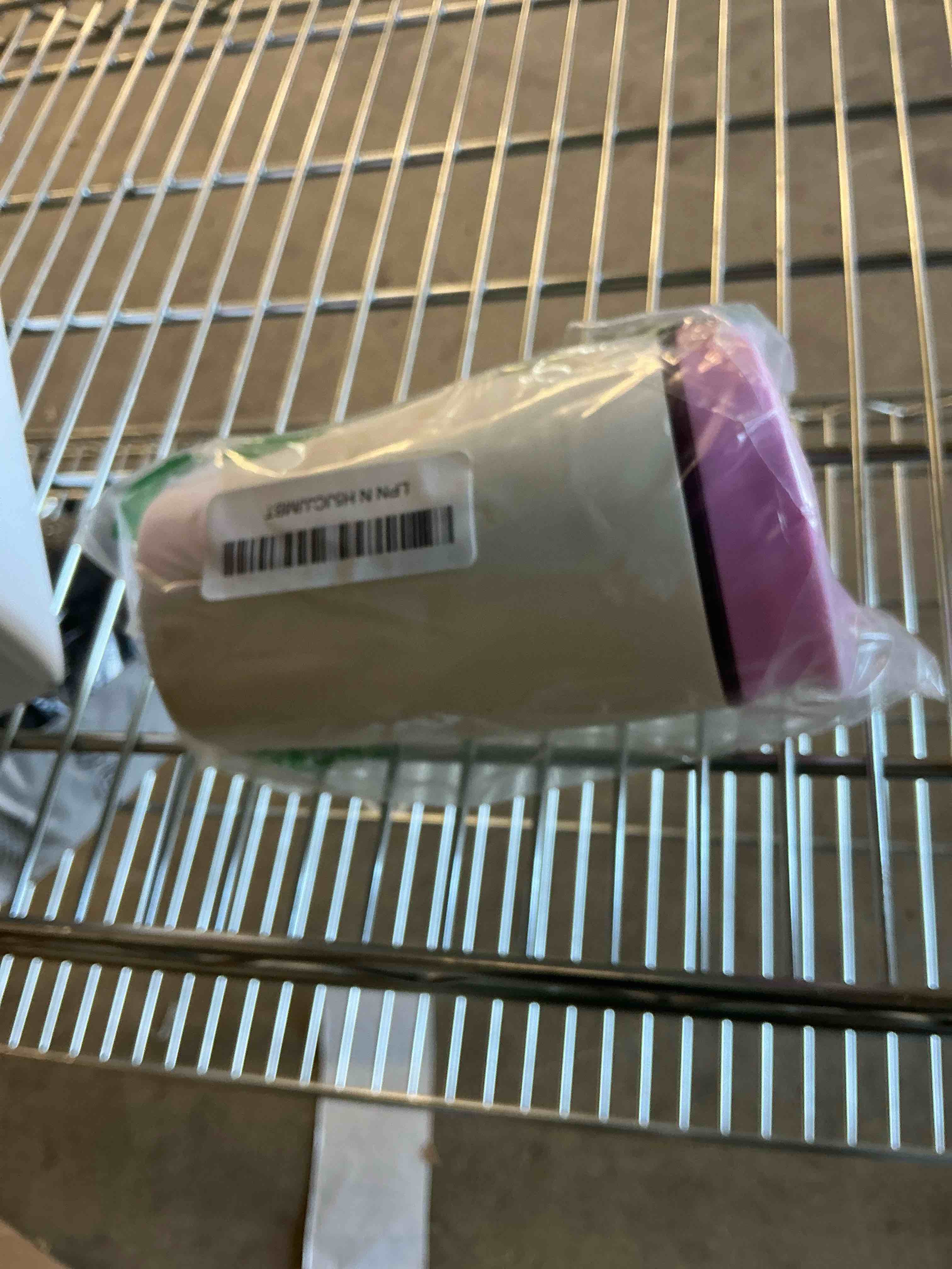 Condition photo showing Good Condition for Owala SmoothSip Slider Insulated Stainless Steel Coffee Tumbler, Reusable Iced Coffee Cup, Hot Coffee Travel Mug, BPA Free 12 oz, Pink/Tan (Daybreak) Daybreak 12 Ounces No Handle