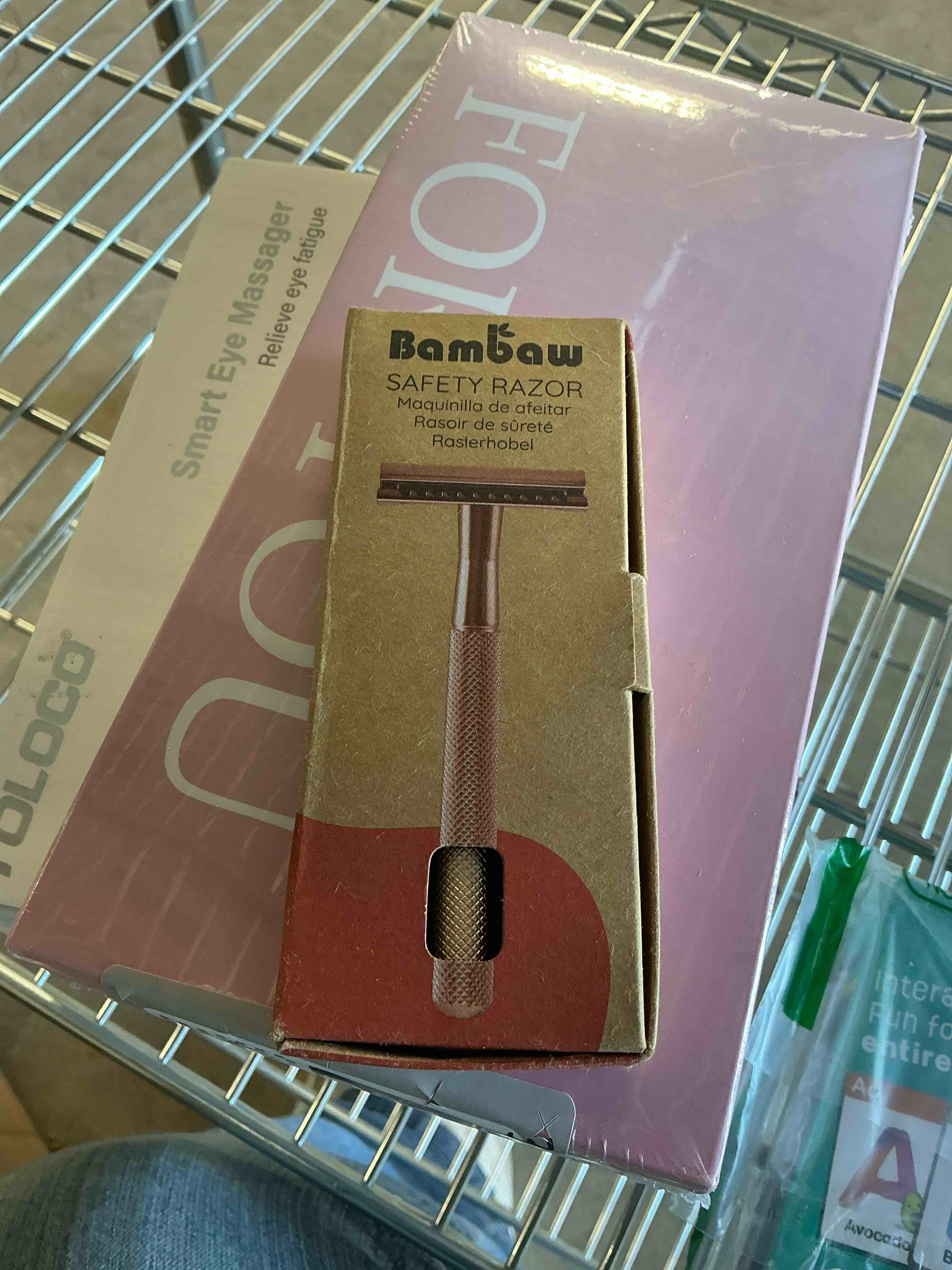 Condition photo showing New/Like New for Bambaw Safety Razor for Women with 5 Double Edge Blades, Double Edge Razor, Single Blade Razors for Women and Men, Reusable & Plastic Free – Rose Gold