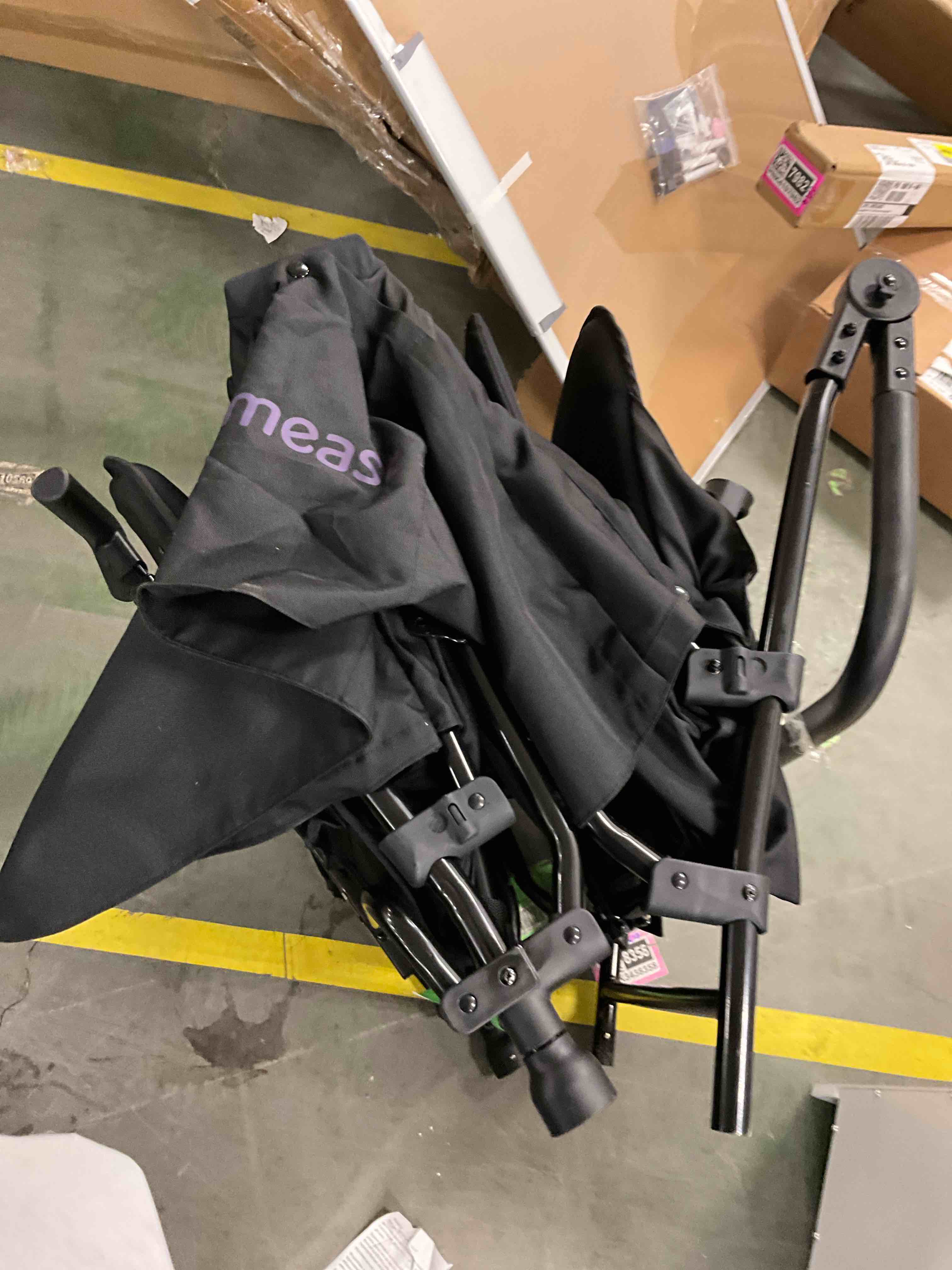 Condition photo showing Good Condition for Vomeast Wagon Stroller for Kids, Spacious 2-Seater Stroller Wagon with Adjustable Canopy, Pull & Push Handle, 5-Point Harness, Foldable for Toddlers, Black