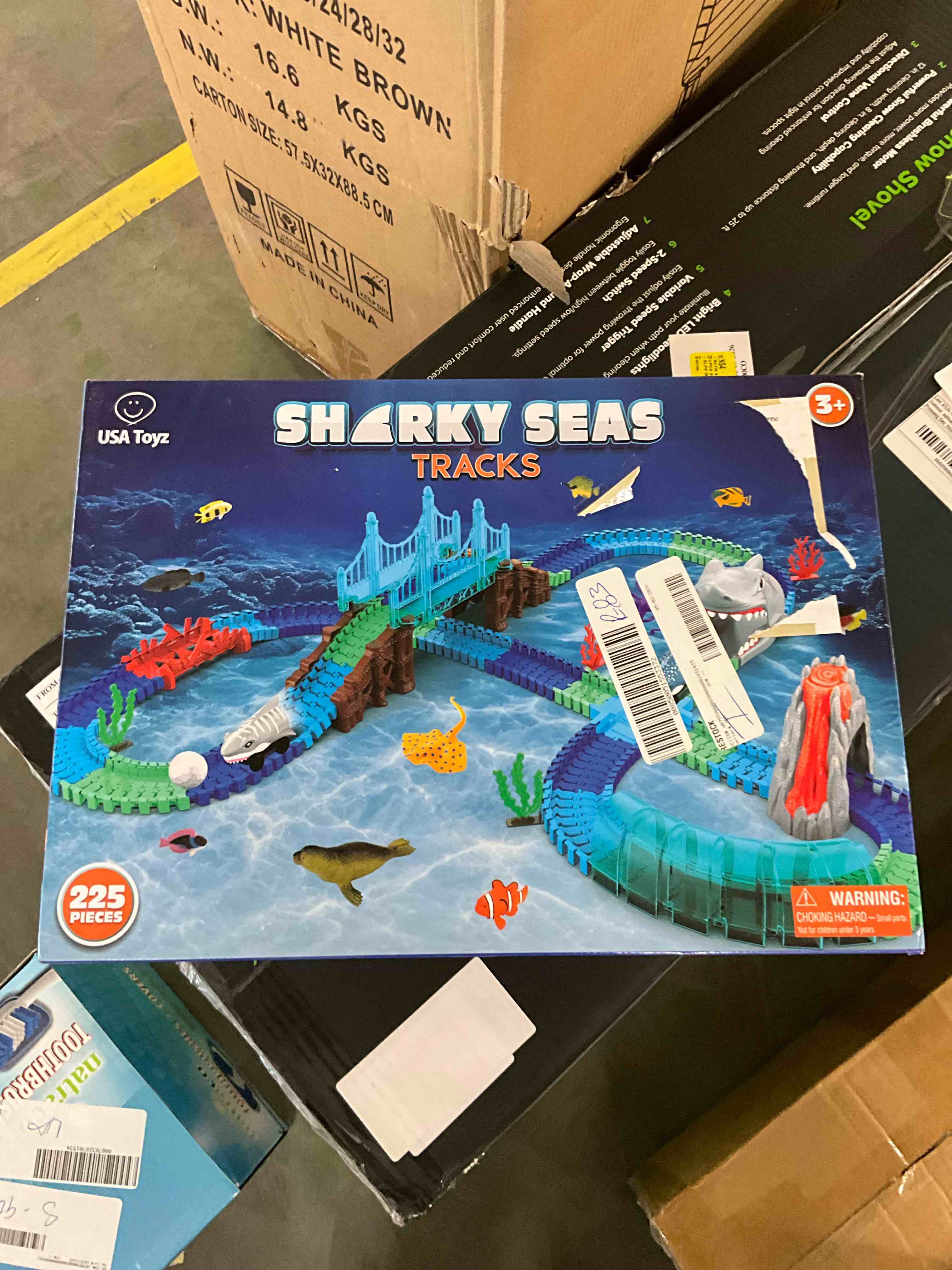 Condition photo showing Good Condition for USA Toyz Shark Car Seas Tracks Playset 225 Pieces Underwater Themed STEM Toys for Boys & Girls