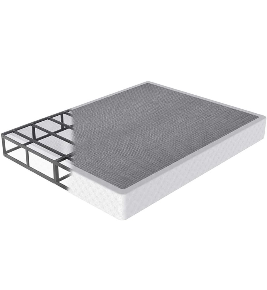 qftime 9" metal queen box spring, mattress foundation, heavy-duty, easy assembly