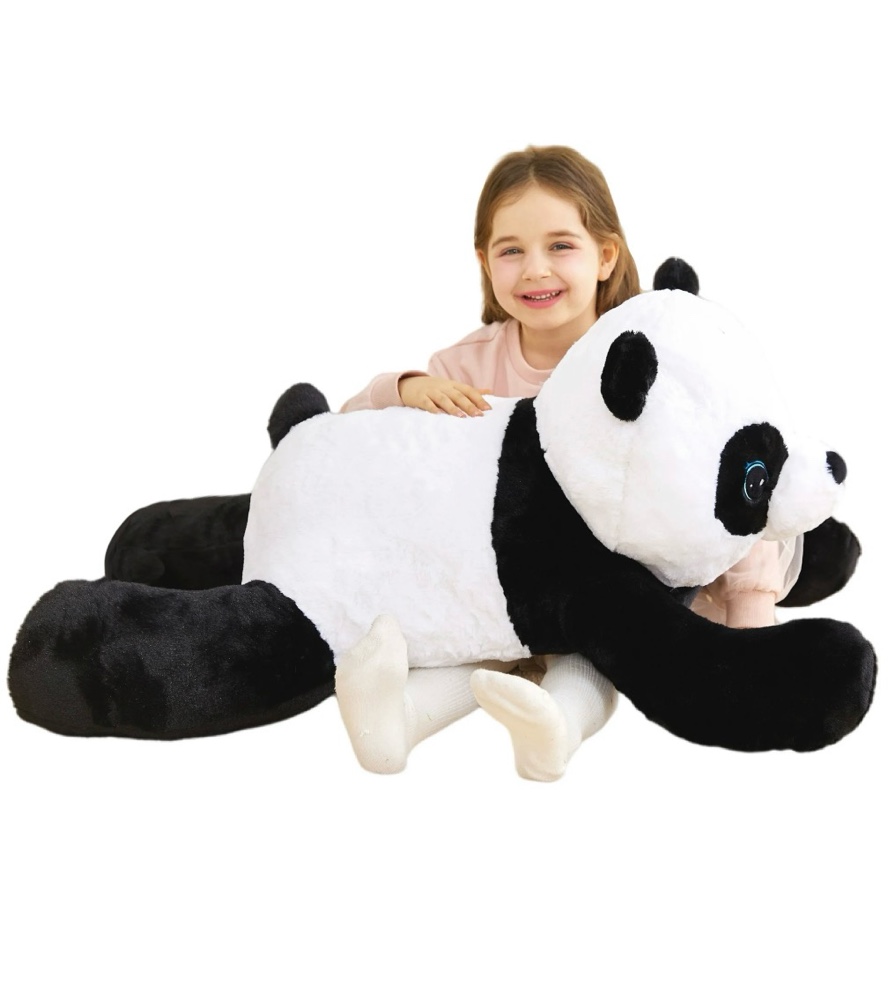 ikasa giant panda stuffed animal plush toy large jumbo panda 30 black and white huge cute soft toys big size fluffy plushy fat oversized plushie gifts for kids girls boys girlfriend children
