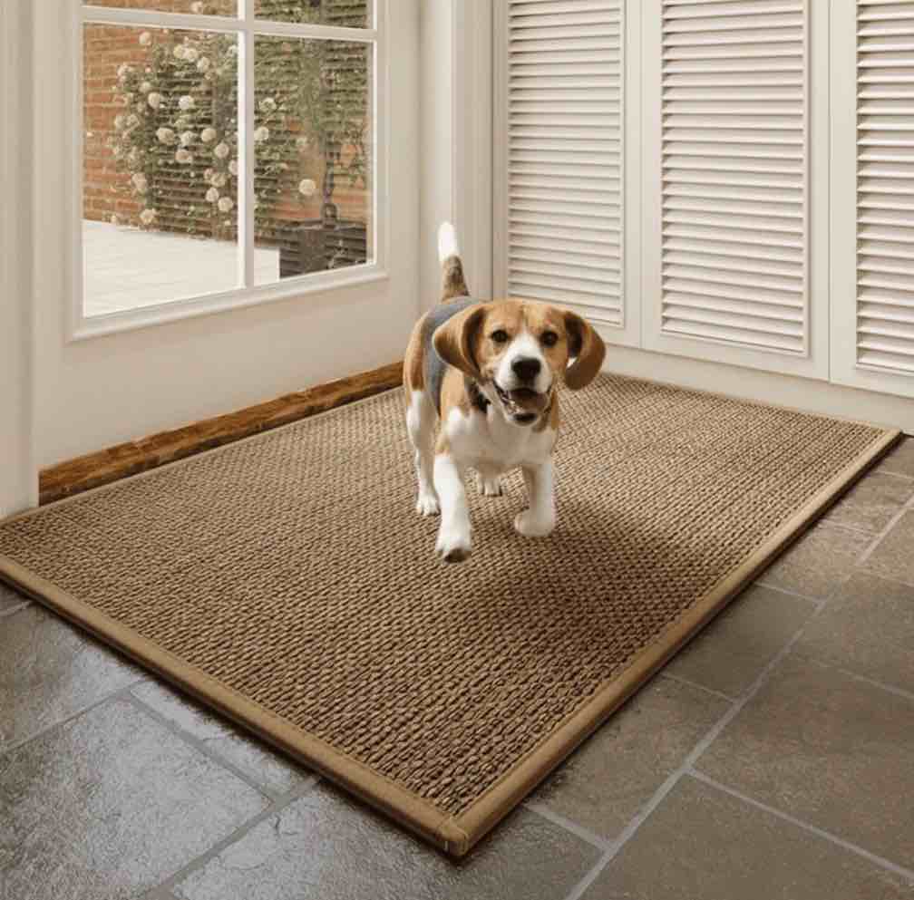 mehoom boho doormats outdoor rugs 2 x3 jute front door mat outside door rugs for outside entrance washable no-slip door mat for indoor outdoor farmerhouse rug brown winter welcome mats