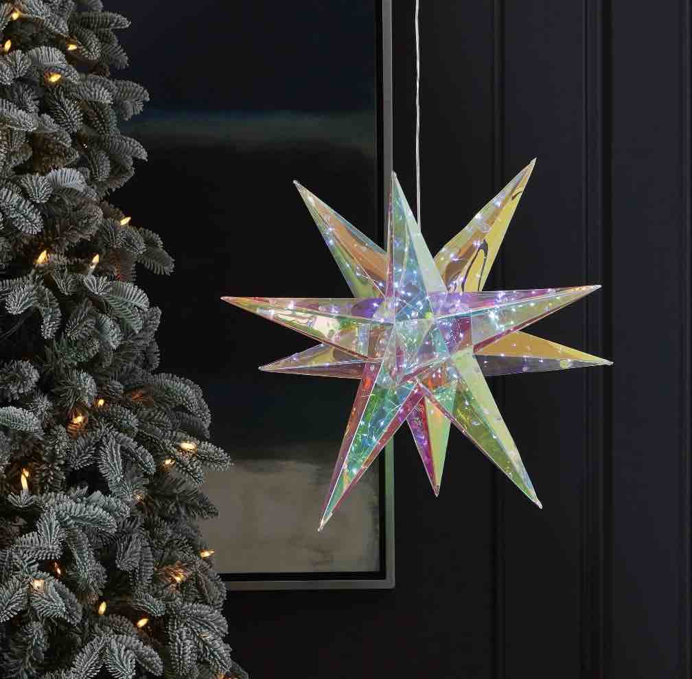 seasonal llc christmas led lights - prismatic iridescent christmas explosion star 16