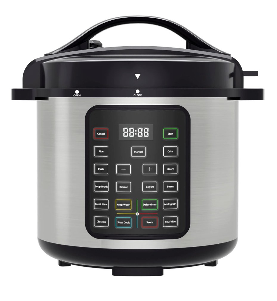 EDX Instant Cooker 8 Quart 7-in-1 Electric Pressure Cooker Multi-Function Features & Stainless Steel Pot