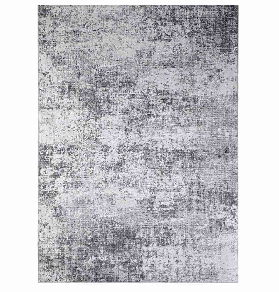 berthmeer 9 x 12 gray abstract area rugs for living room bedroom dining room office farmhouse distressed stain resistant machine washable non-slip