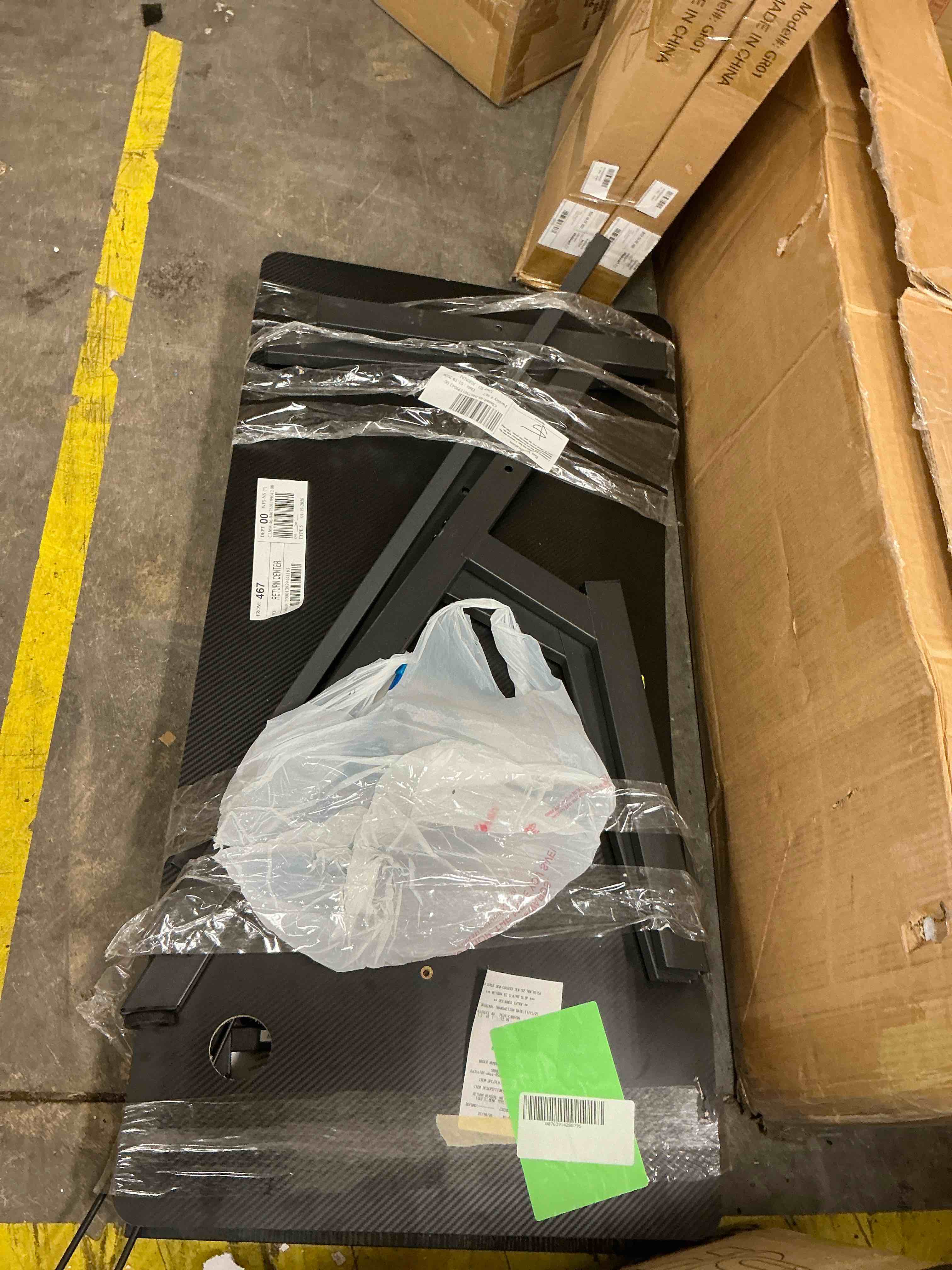 Condition photo showing As Is for HLDIRECT 40 inch Gaming Desk with Carbon Fibre Surface, PC Desk Ergonomic, Gaming Table