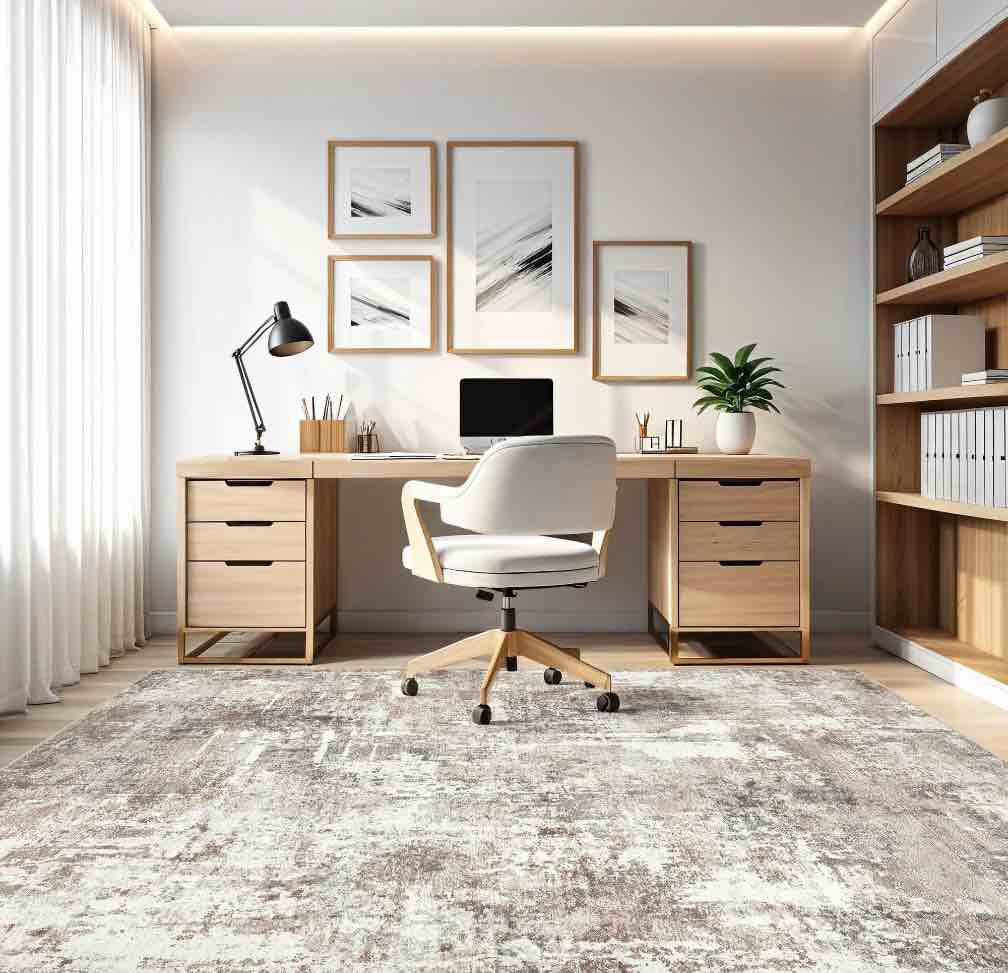 UERMEI 6 x9  Area Rugs for Living Room  Washable Non Slip Indoor Rug for Bedroom Home Decor Carpets  Modern Abstract Printed Carpet  Brown