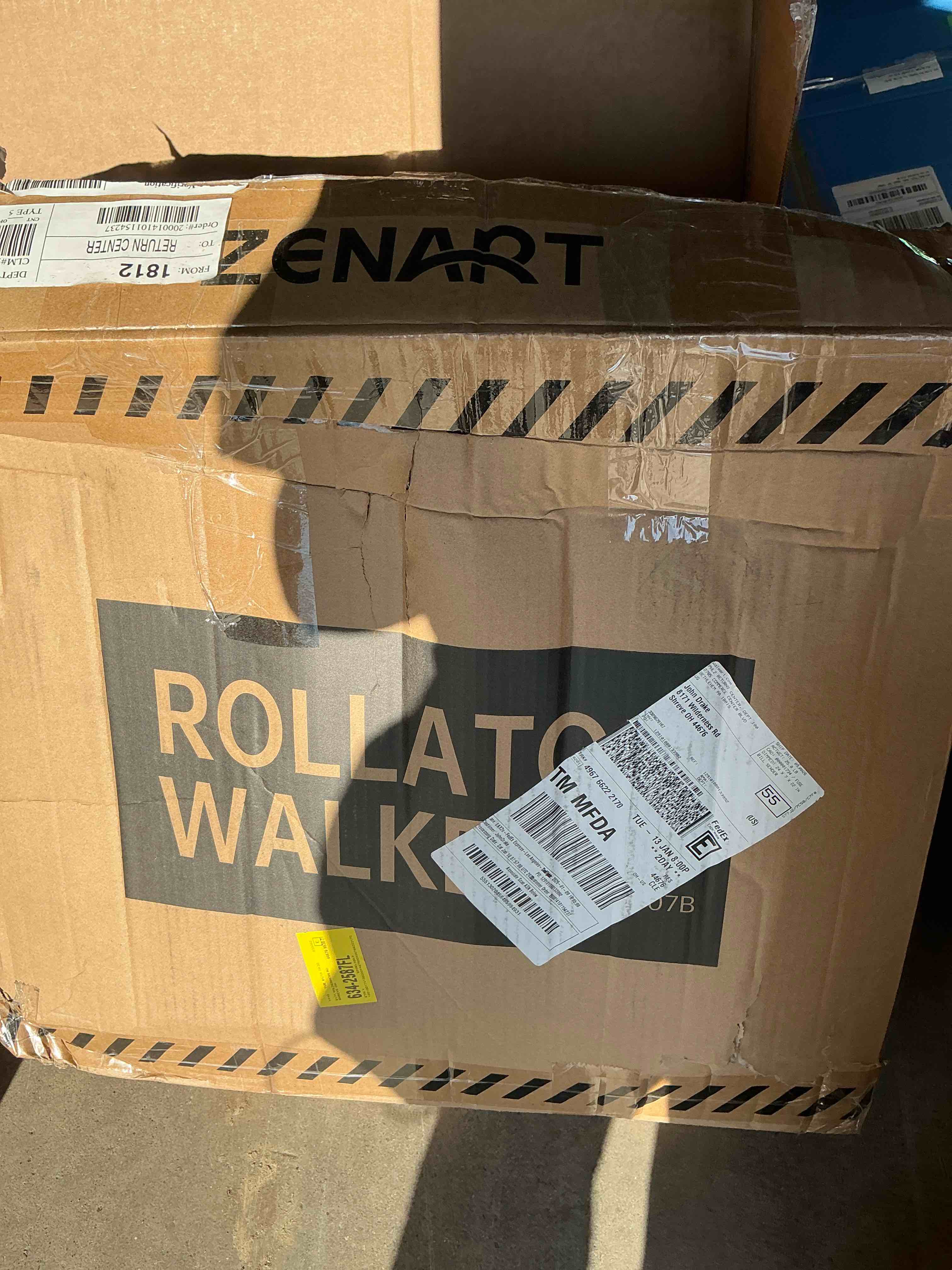 Condition photo showing Good Condition for ZENART Mobility Rollator Walker for Seniors Adult with Adjustable Seat and 10" Wheels, Red