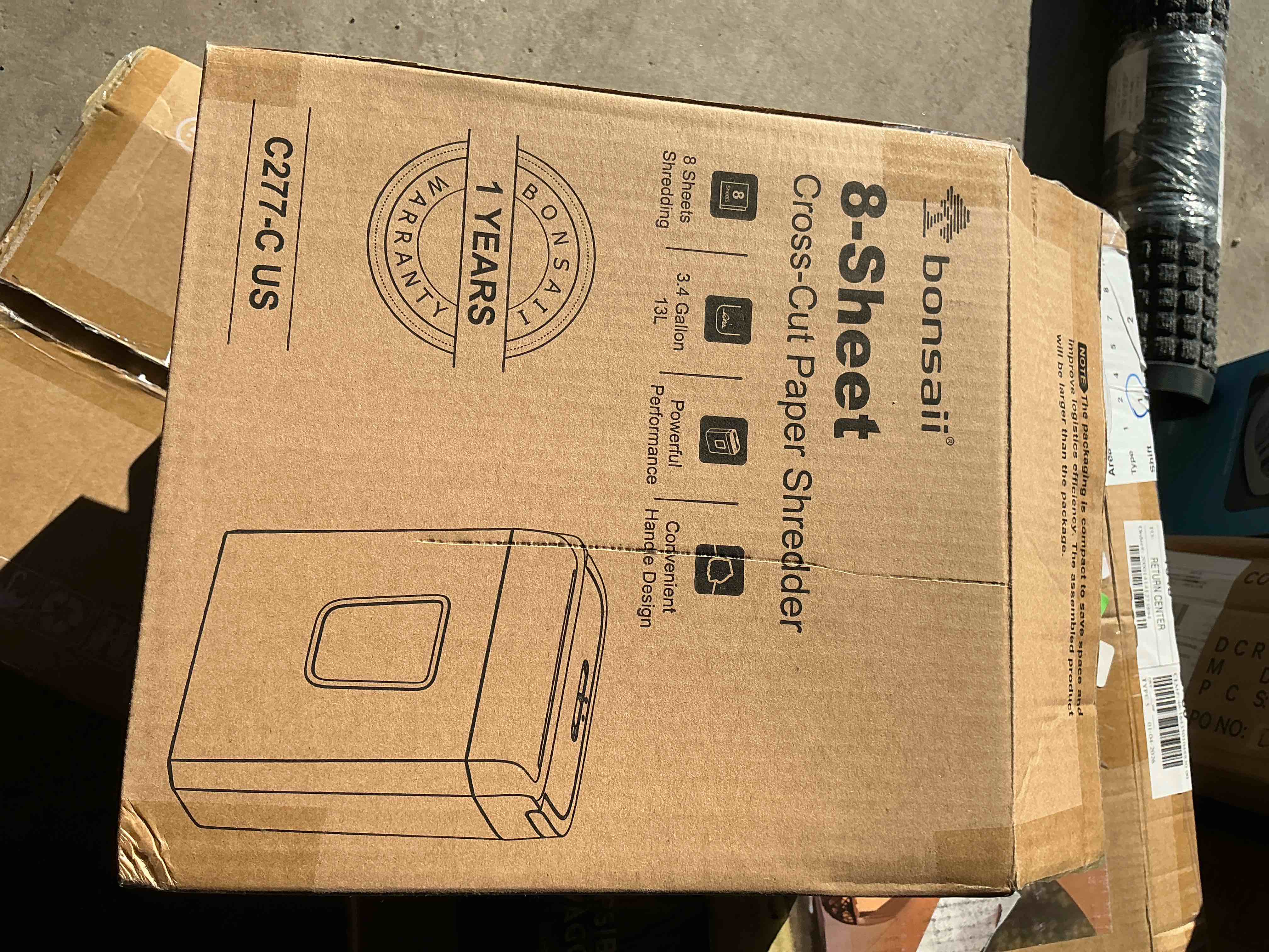 Condition photo showing Good Condition for Bonsaii C277-C 8-Sheet Cross Cut Paper Shredder for Home Office Use