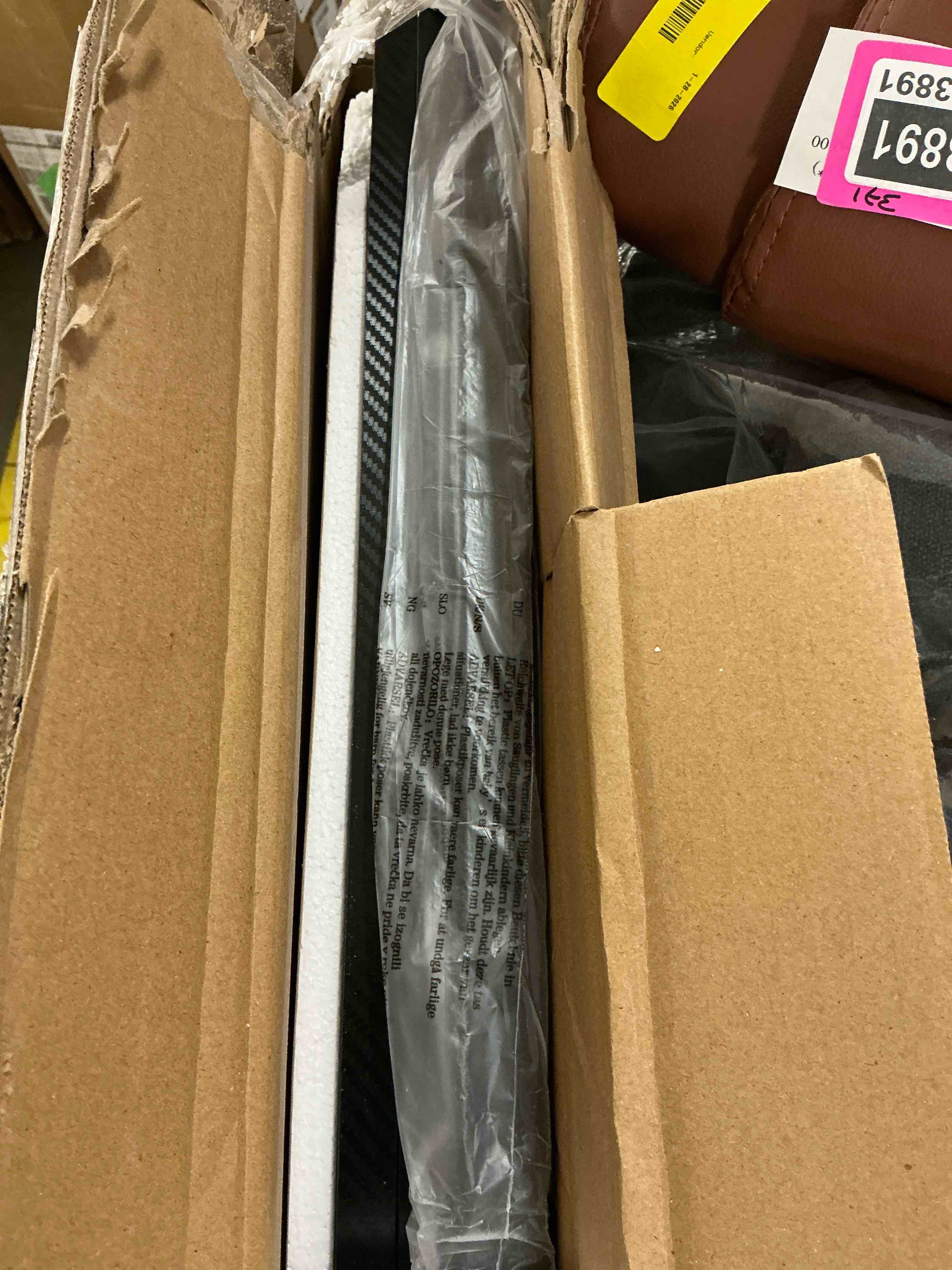 Condition photo showing New/Like New for Casacomoda Computer Desk L Shaped, 51 Inch Reversible L Shaped Desk, Gaming Desk, Home Office Desk, Carbon Fiber Black