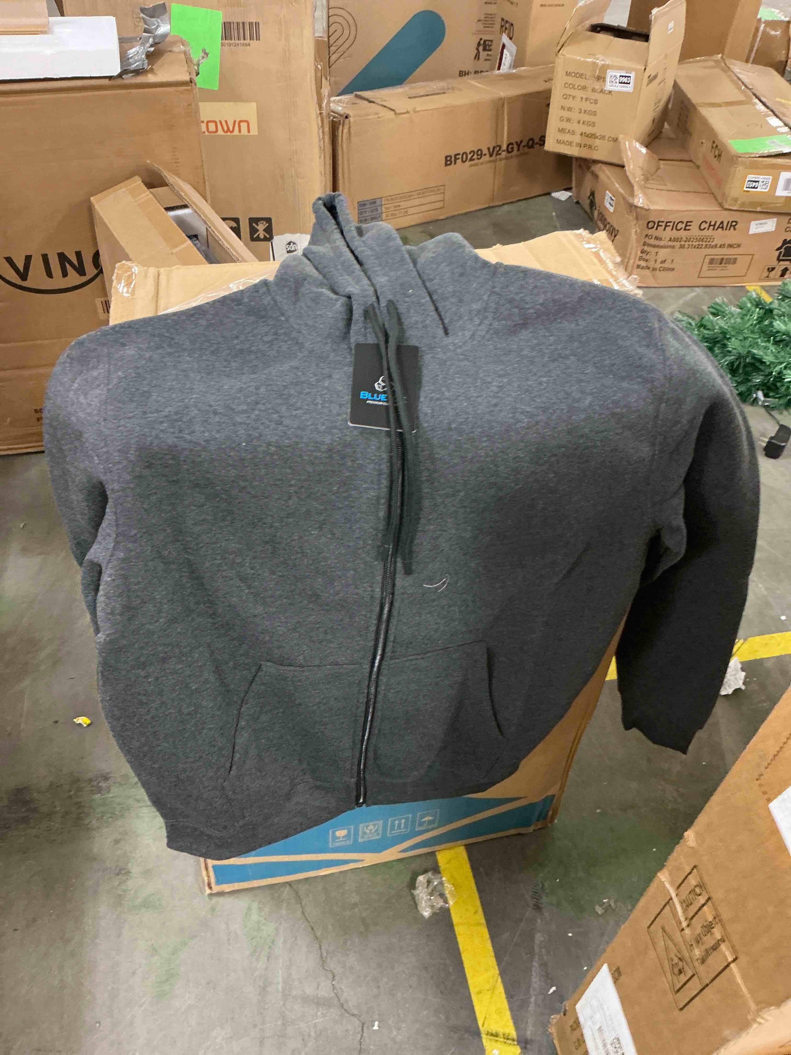 Condition photo showing New/Like New for Mens Zip Up Hoodie Fleece Lined Long Sleeve Hooded Sweatshirt with Drawstring size M 