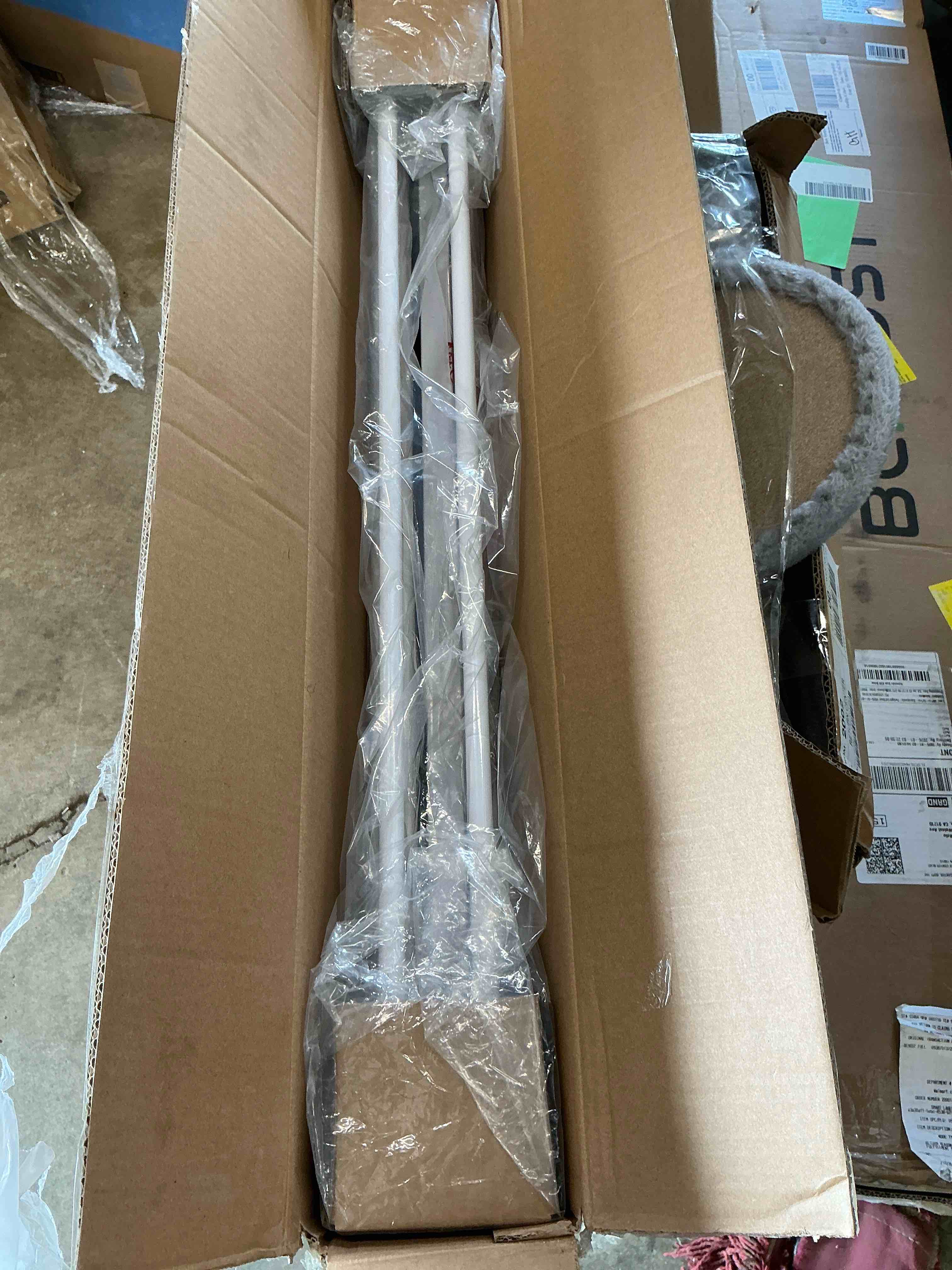 Condition photo showing New/Like New for KingSo 33"-80" Extra Wide 30" Tall Adjustable Auto Close Metal Pressure Open Area Baby Gate with Swing Door For Doorway Stairs, Long Large, White