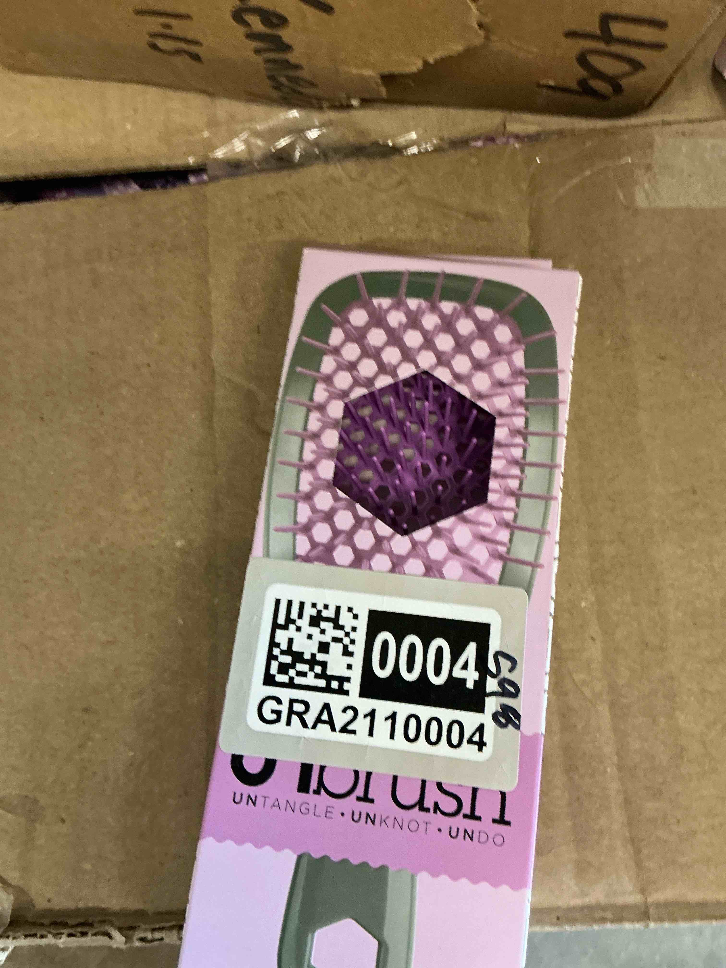 Condition photo showing New/Like New for fhi heat unbrush detangling brush for pain-free brushing on all wet or dry hair types — durable duoflex anti-static bristles, lightweight handle, vented hair brush orchid lavender 1 count (pack of 1)