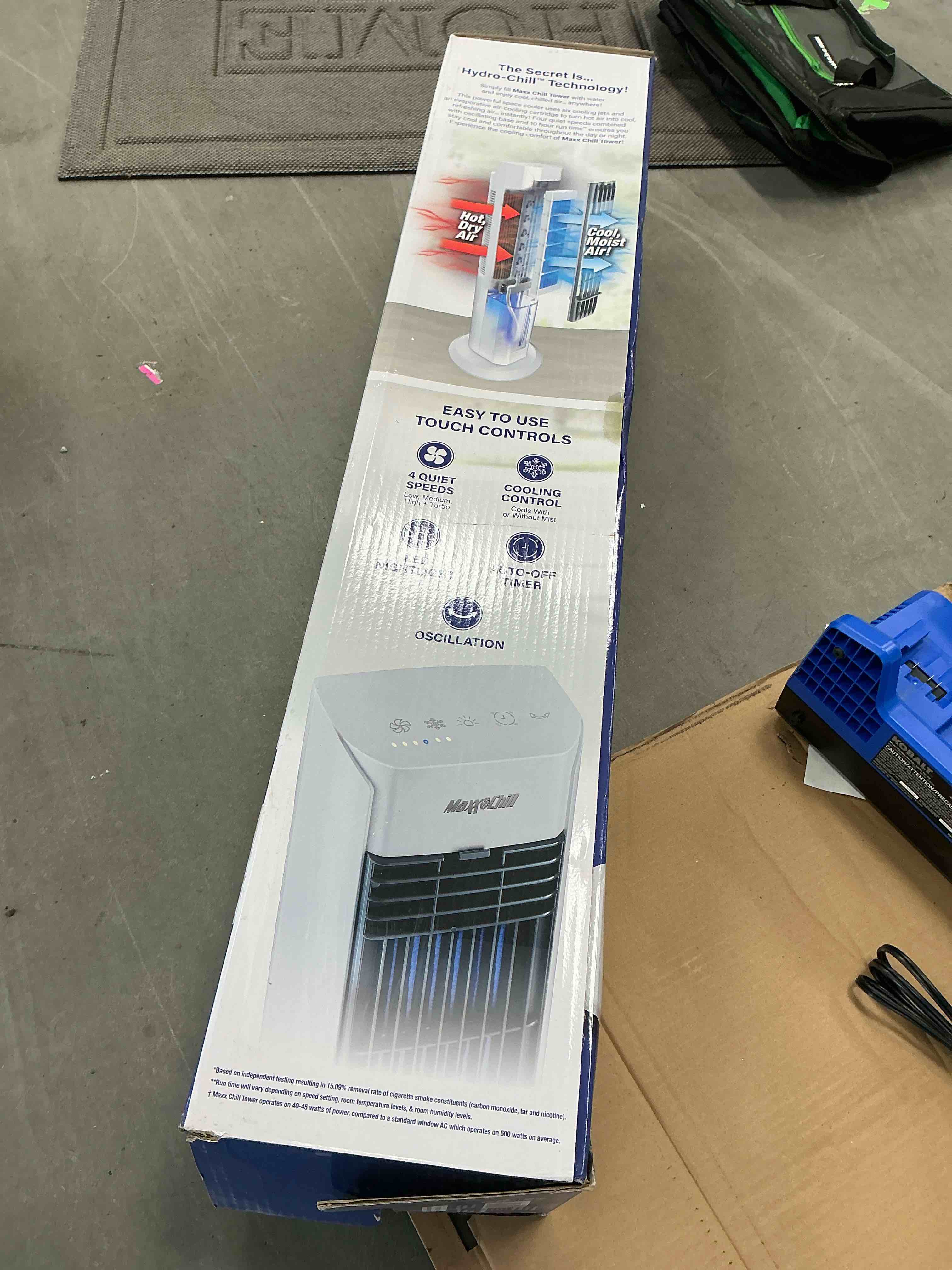 Condition photo showing New/Like New for maxx chill 3-cfm 3 -speed portable evaporative cooler for 100-sq ft
