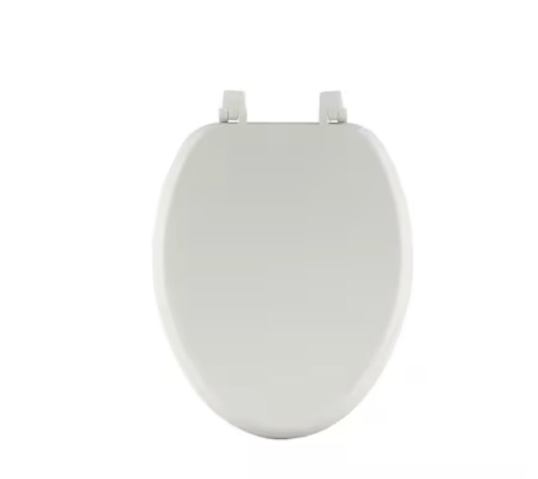 project source wood white elongated toilet seat