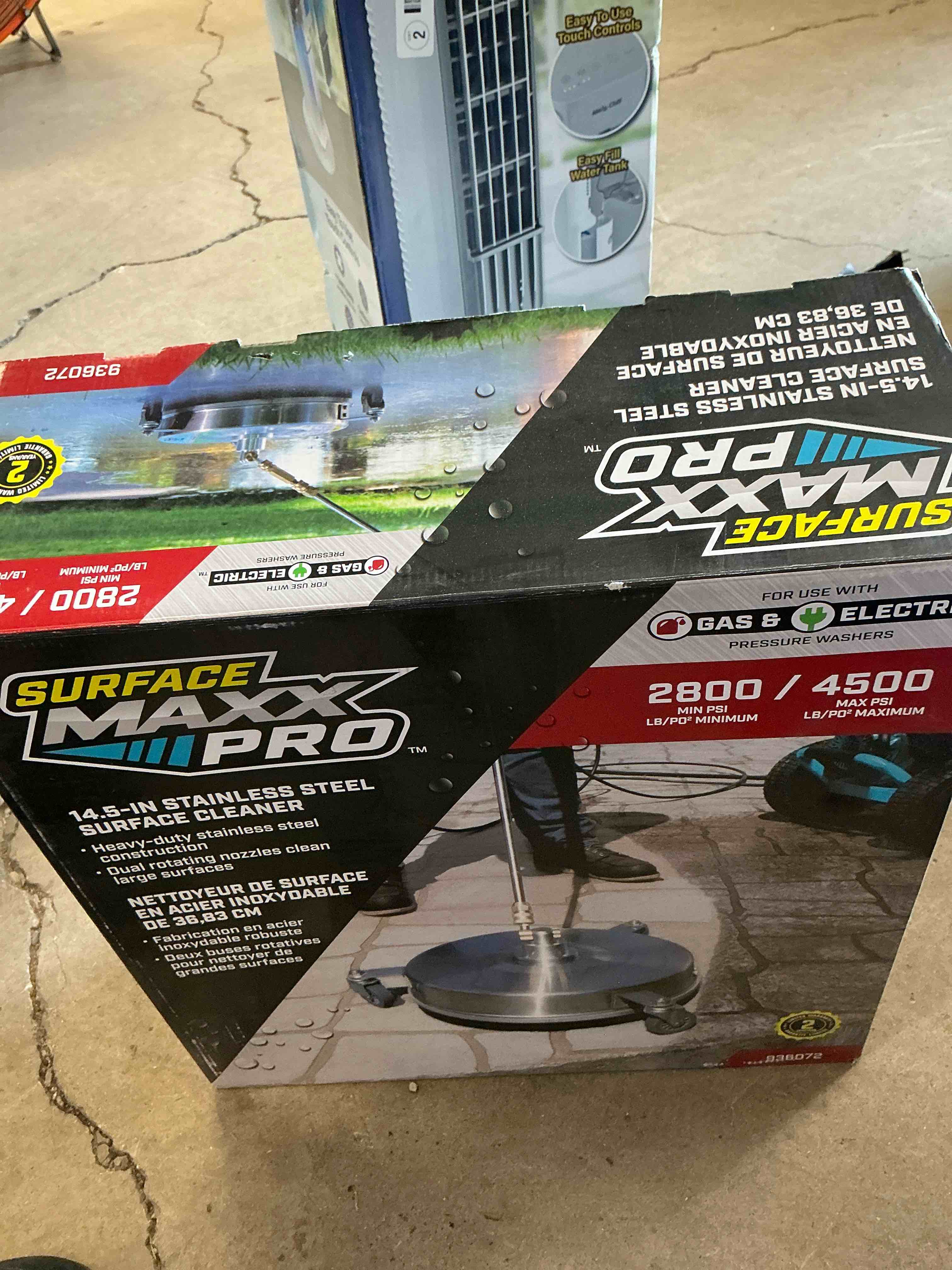 Condition photo showing Good Condition for surfacemaxx pro 14.5-in up to 4500-psi rotating surface cleaner for gas and electric pressure washers