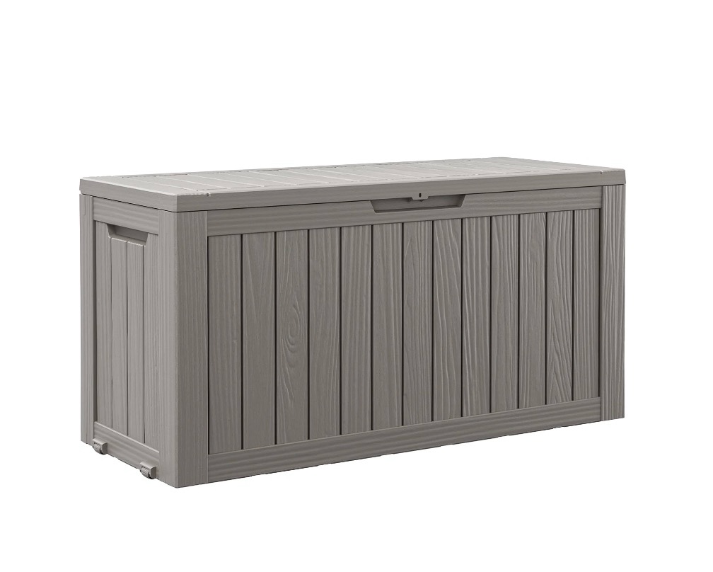 Bifanuo 80 Gallon Resin Deck Box with Lock, Waterproof Outdoor Storage for Patio Furniture, Garden Tools, and More