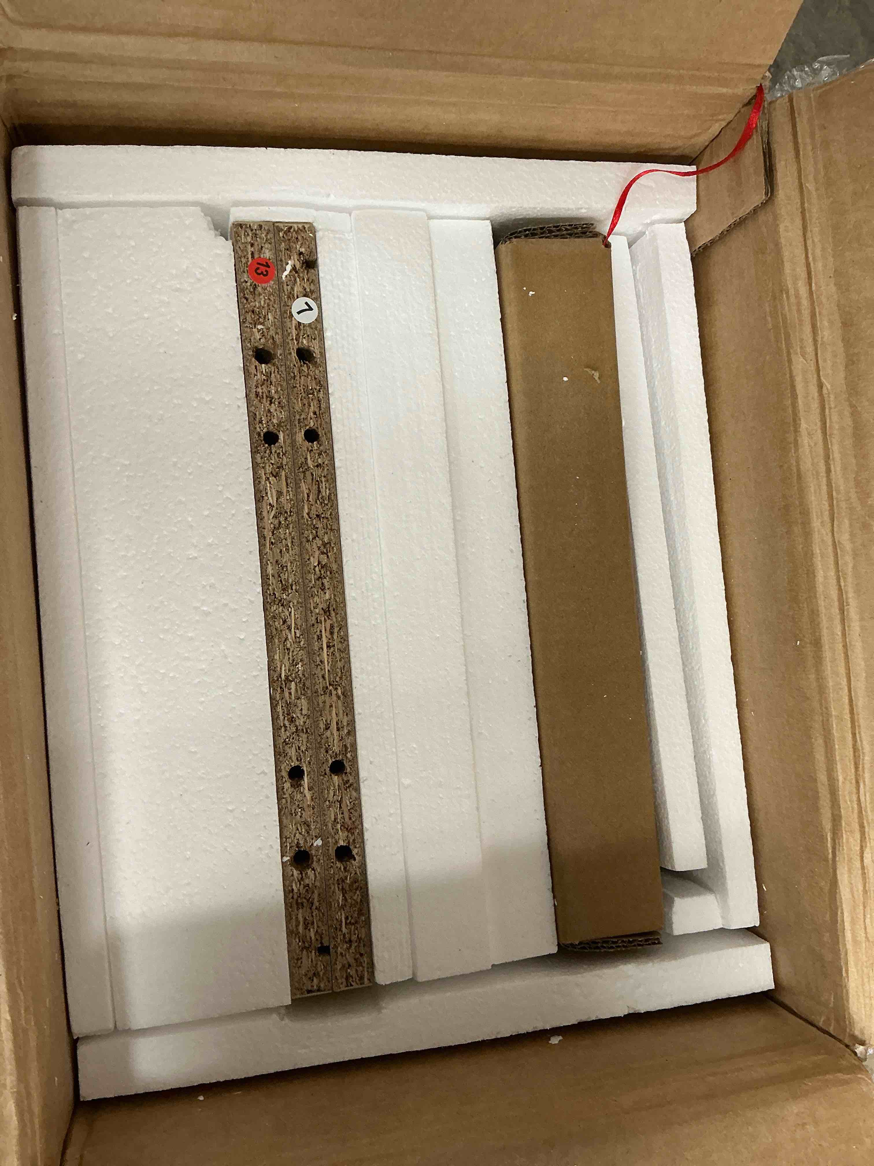Condition photo showing New/Like New for ktaxon bathroom floor cabinet with 4 drawers 1 cupboard & 2 adjustable shelves for kitchen living room, rattan