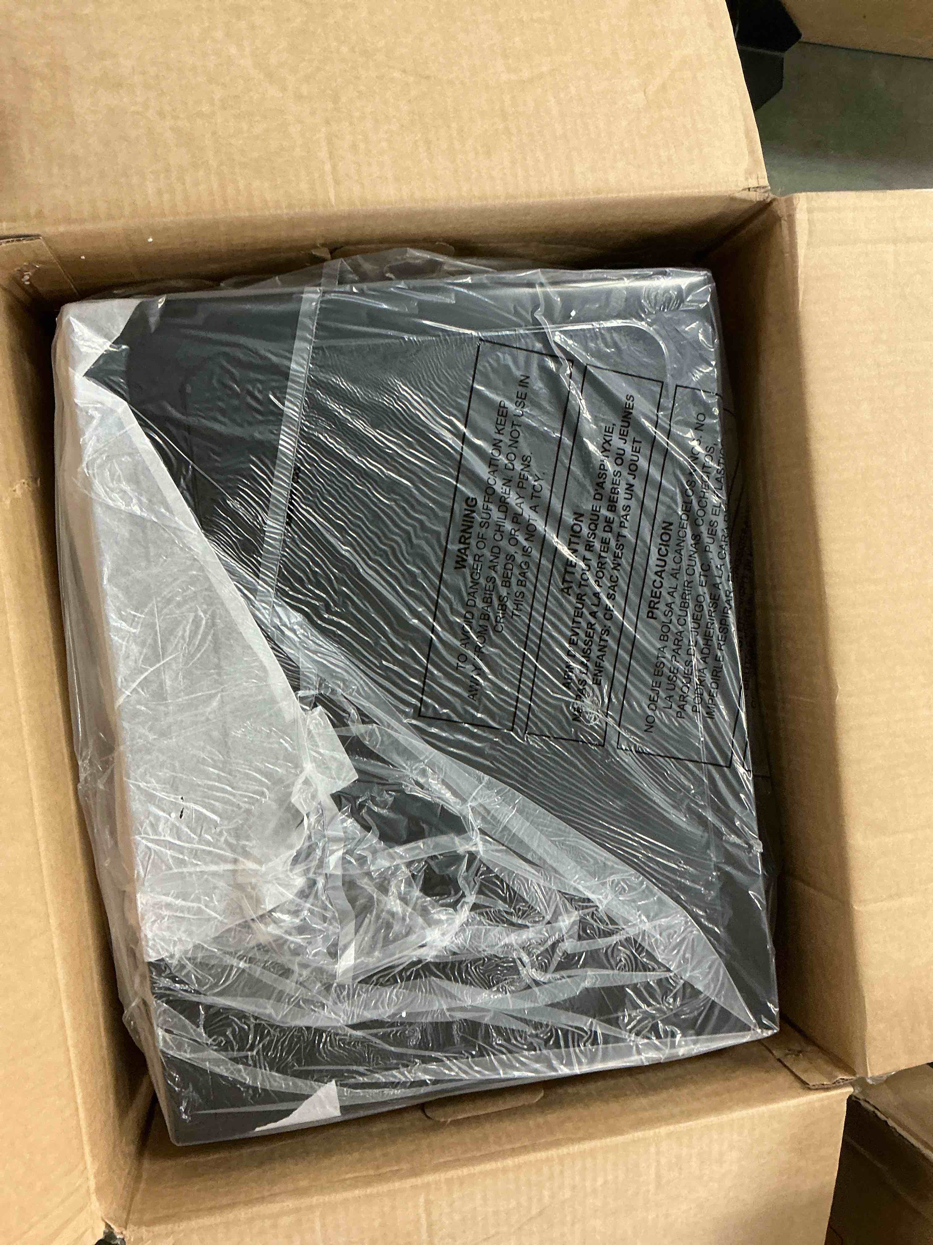 Condition photo showing New/Like New for farberware 1.6 cu. ft. countertop microwave oven – 1100 watts power auto cook settings defrost easy clean and child safety lock - stainless