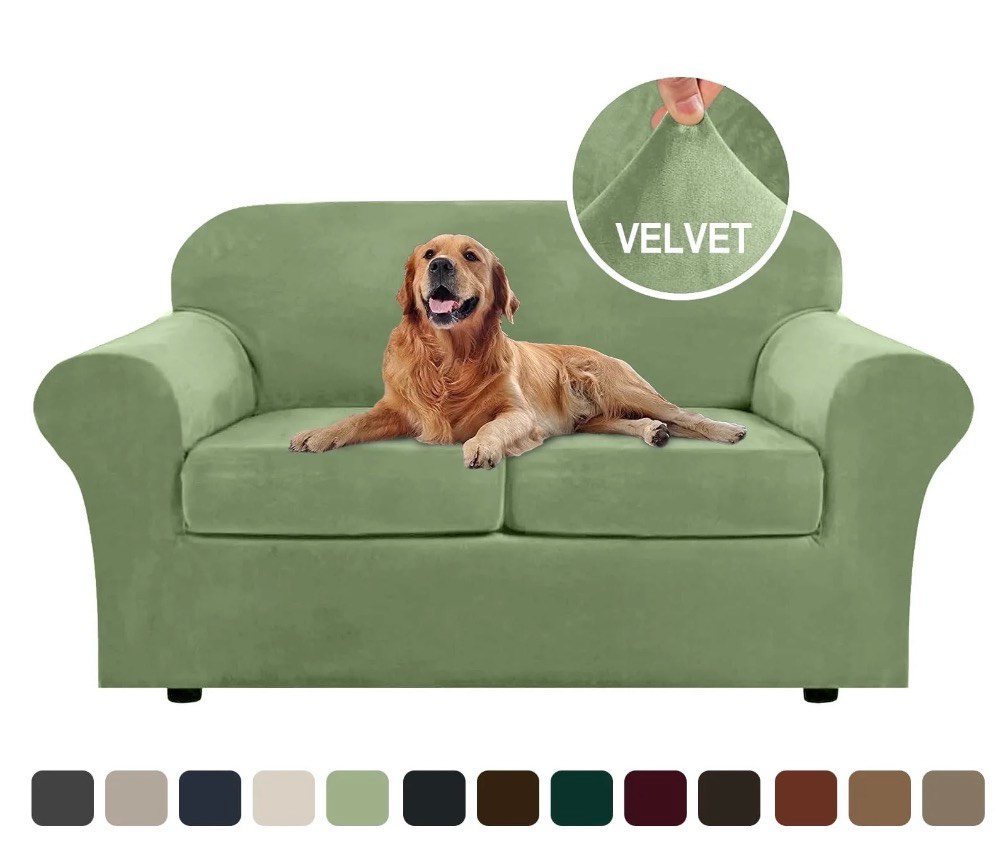 sanmadrola sofa cover slipcover couch cover set for 2 seat sofa super stretch universal slip cover furniture protector 3 pieces loveseat