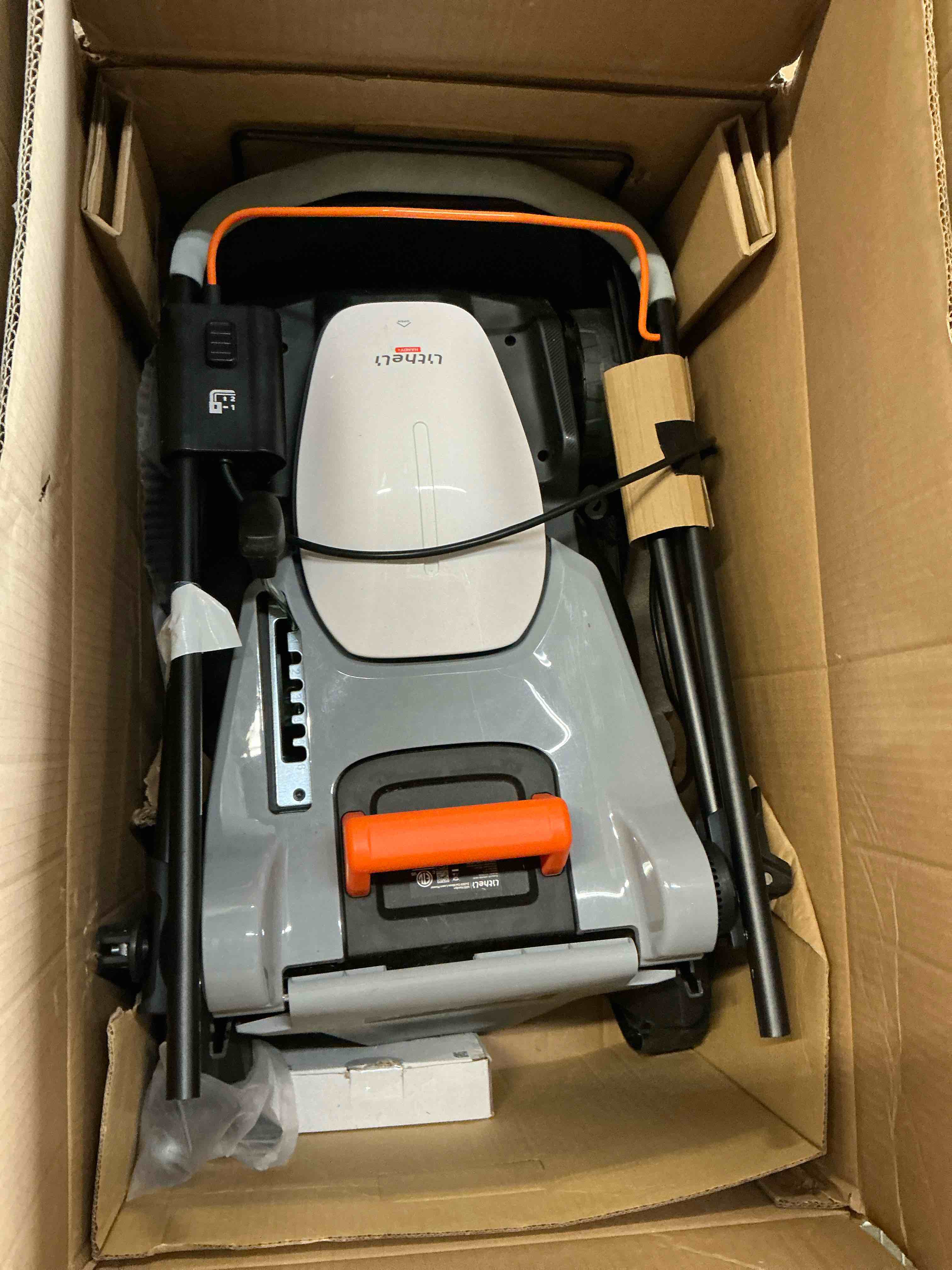 Condition photo showing Good Condition for litheli cordless lawn mower  2*20v electric lawn mowers  15 inch  adjustment heights  light weight  with 2*4.0ah portable battery  for garden/yard/farm