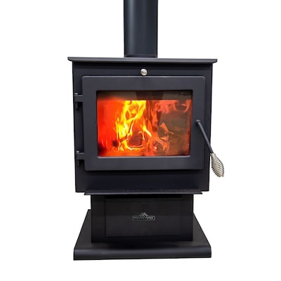 master forge 2500-sq ft heating area firewood and fire logs wood stove (epa approved)-needs glass replaced in door
