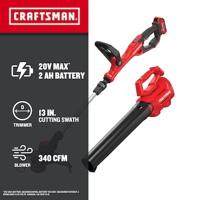 CRAFTSMAN V20 20-volt max Cordless Battery String Trimmer and Leaf Blower and Combo Kit-no battery or charger