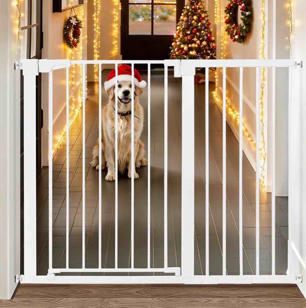 Baby Safety Gate, Extra Tall 36 inch ,Wide 29.5"to 48.8" Baby Gate for Stairs and Doorway,Gate for Ages 6 to 36 Months,White
