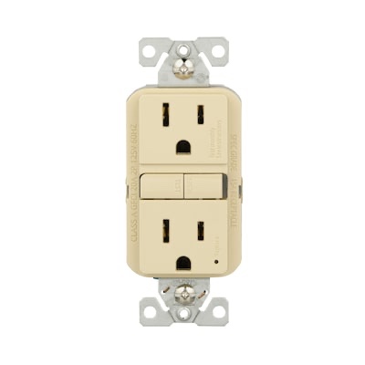 eaton 15 -amp 125-volt gfci residential decorator outlet receptacles , ivory
