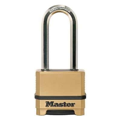master lock heavy duty outdoor resettable combination padlock, 2-in wide x 2-1/2-in shackle