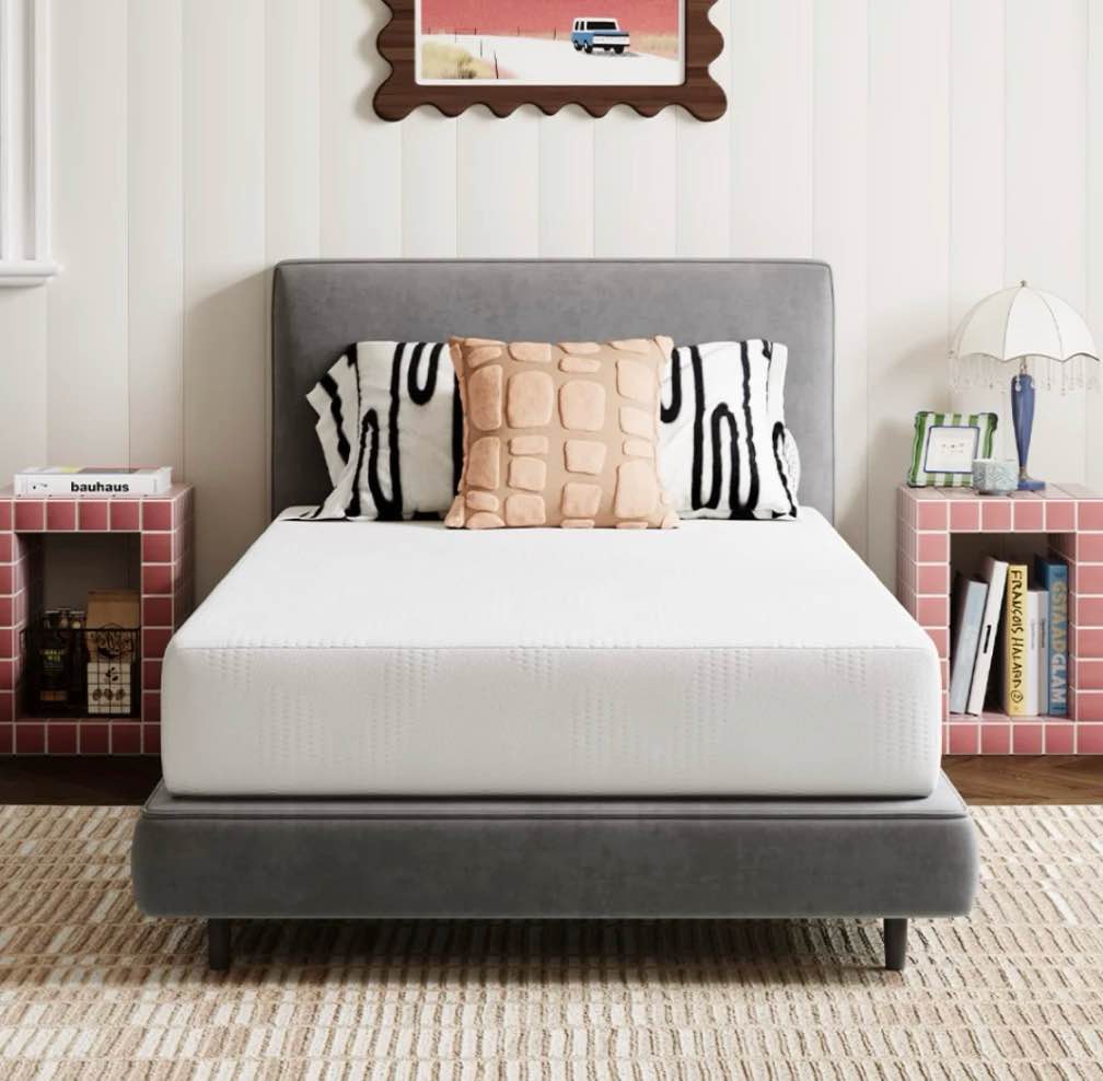 avenco victoria 6" medium gel memory foam cooling motion isolation mattress