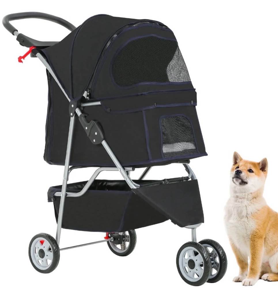 bestpet pet stroller  3 wheels  travel folding carrier t13