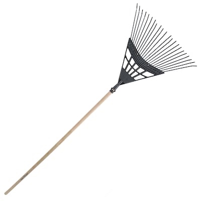 project source 20-in polysteel lawn rake with wood handle